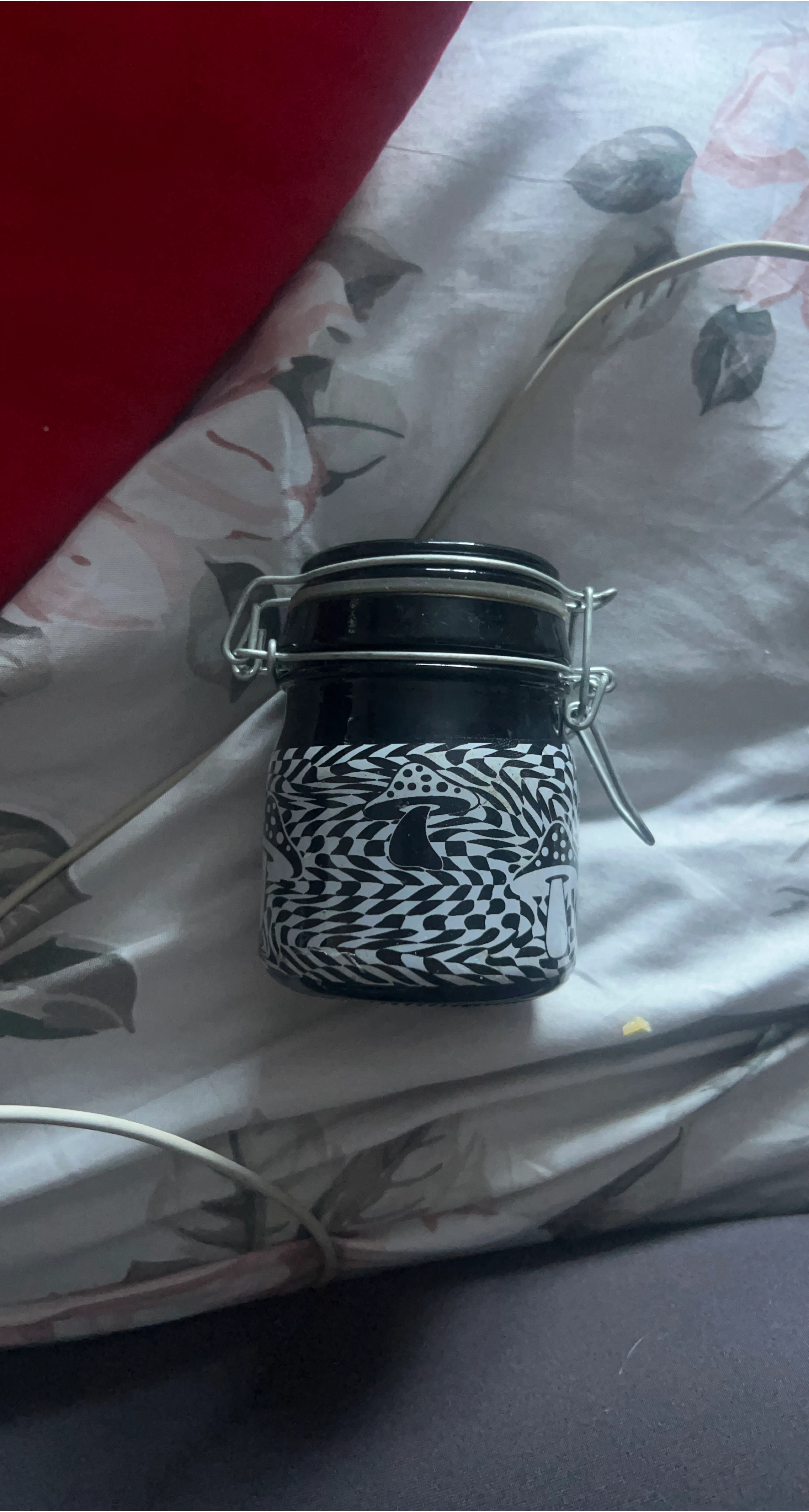 Black & White Mushroom Jar thumbnail