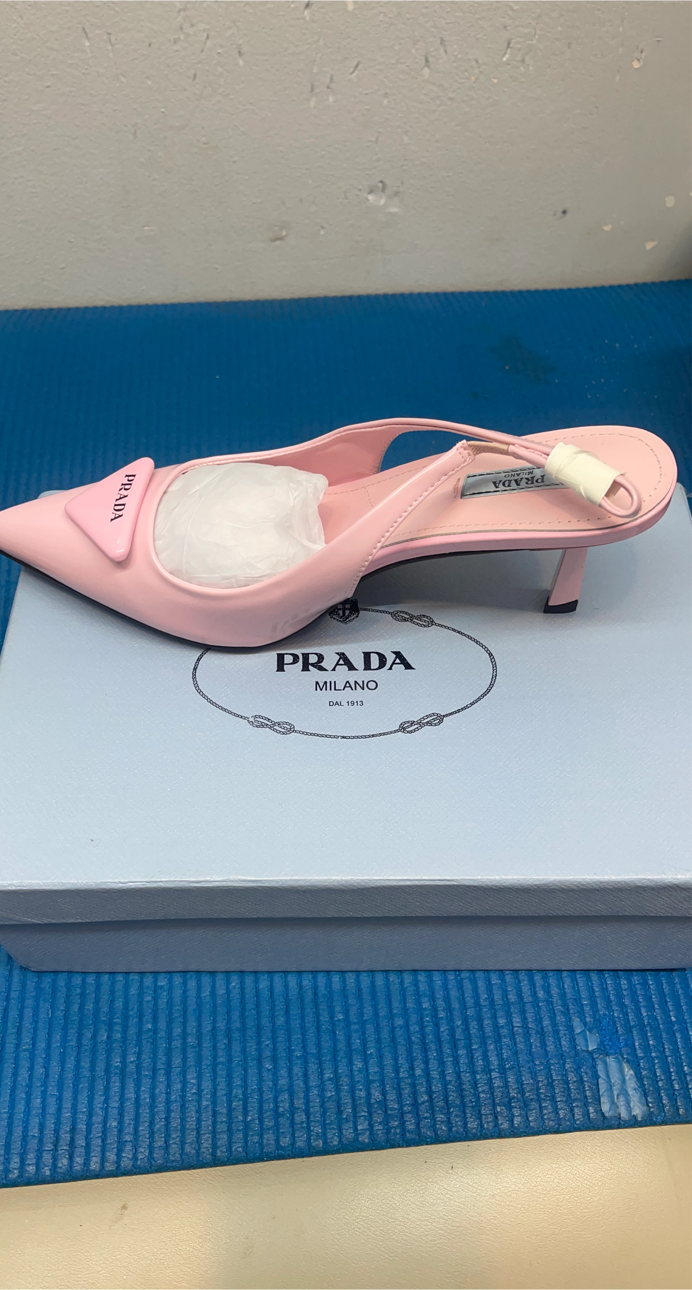 Prada Milano Pink Slingback Heels thumbnail