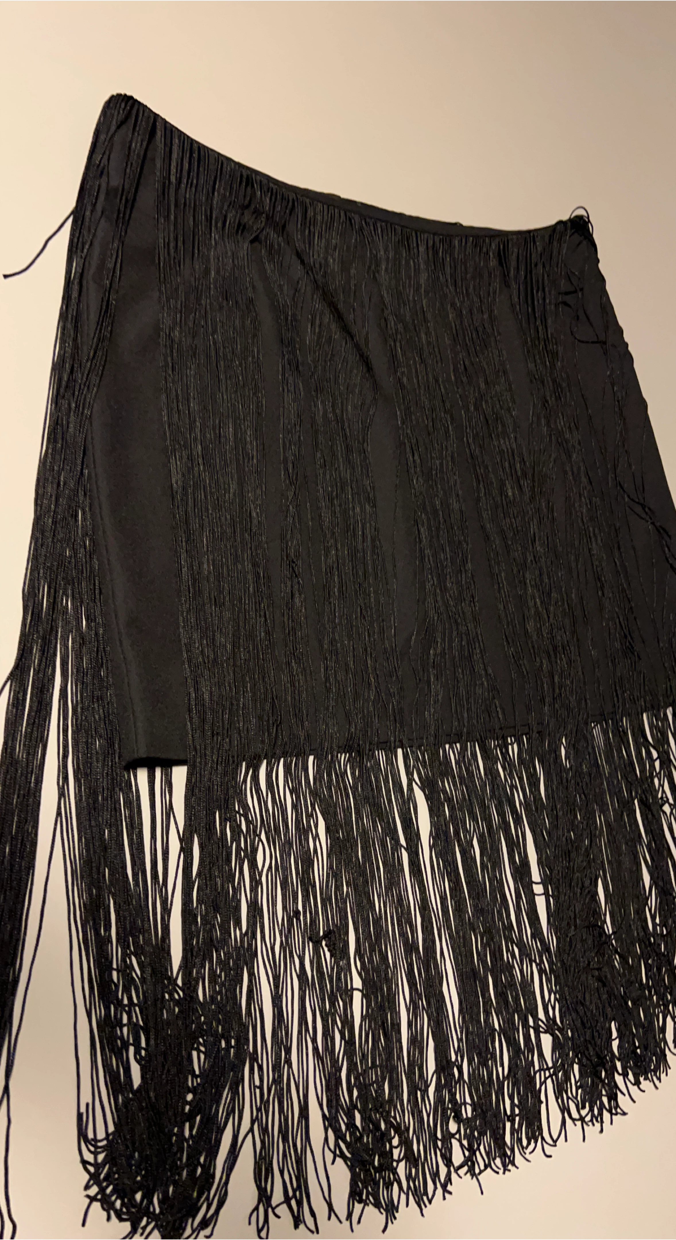 Black Fringe Mini Skirt thumbnail