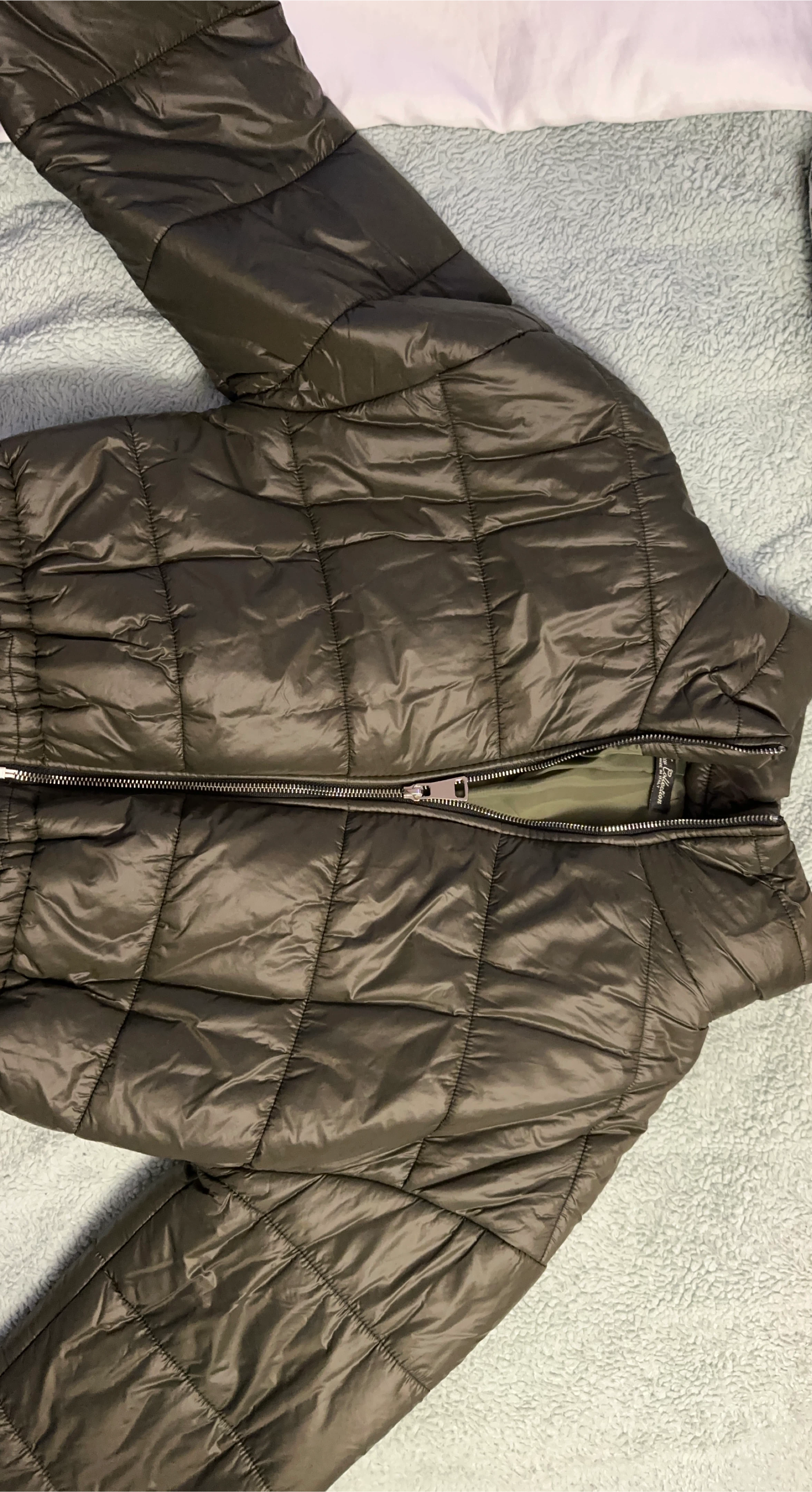 Olive Green Puffer Jacket