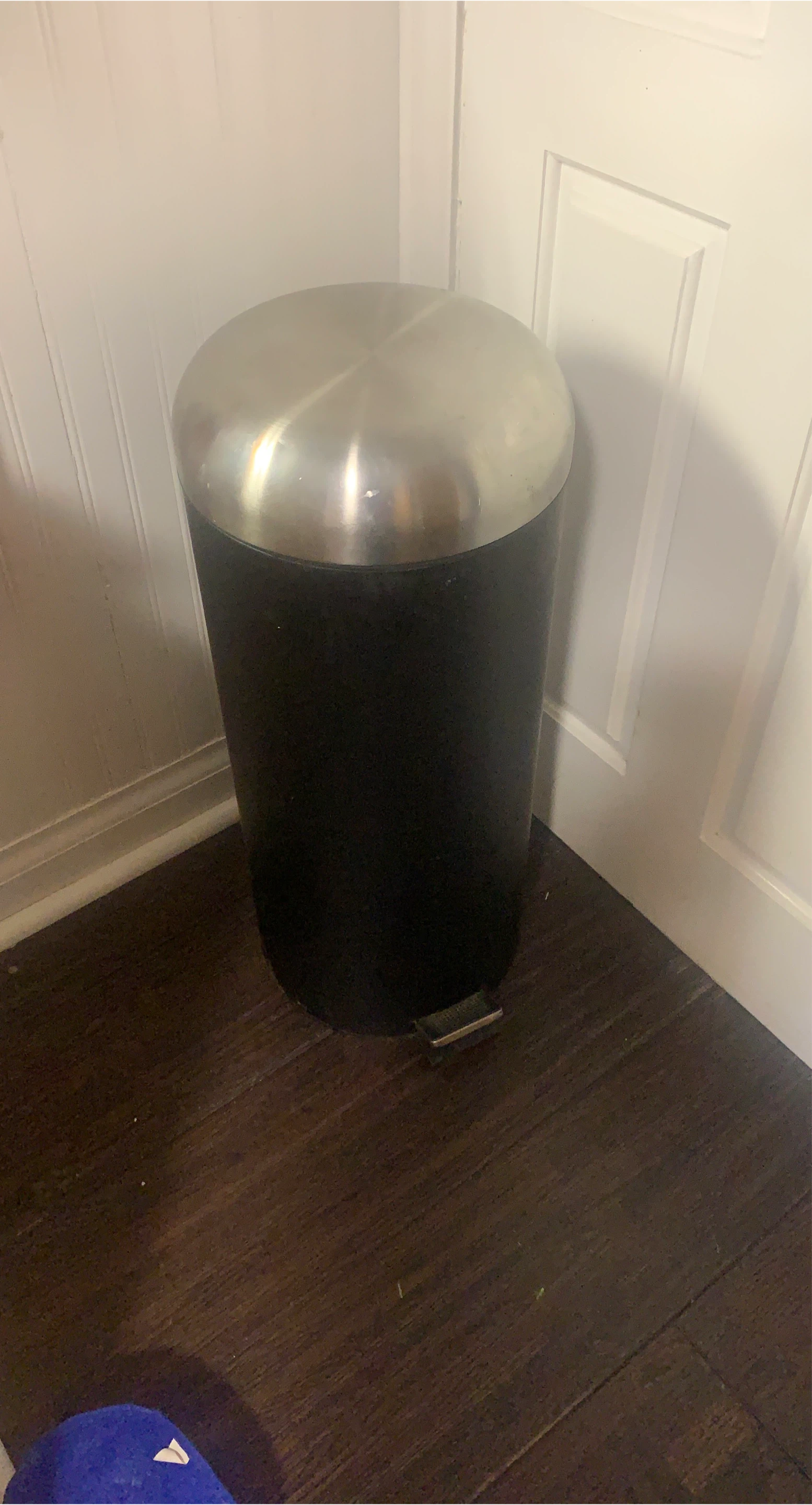 Black Step-On Trash Can