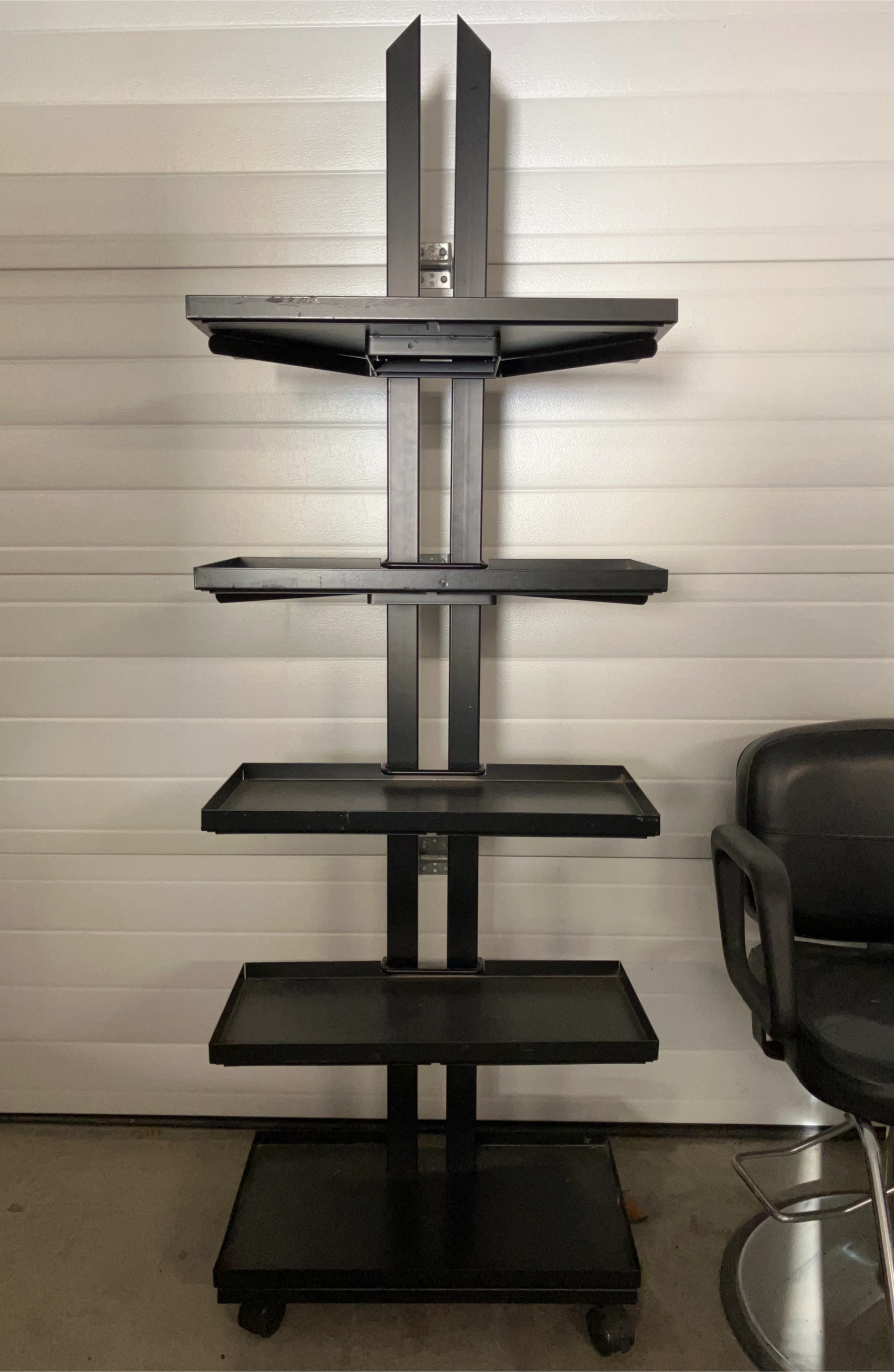 Rolling Salon Tray Cart - Black