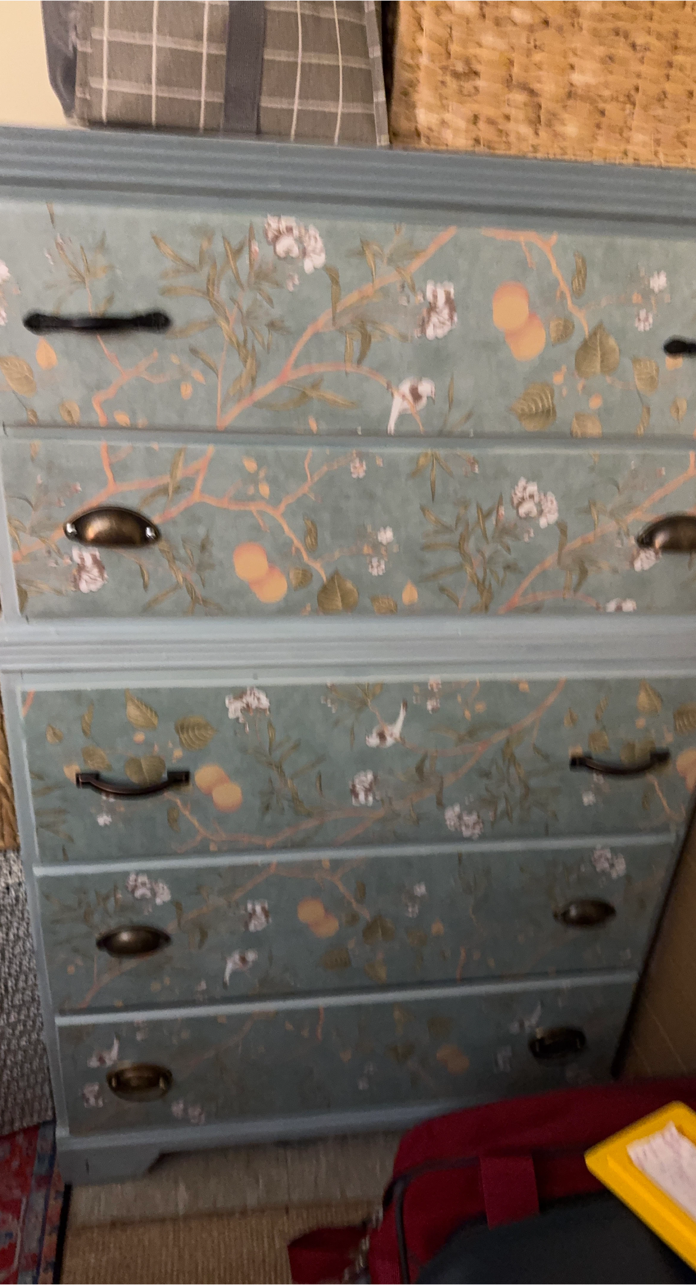 Floral 5-Drawer Dresser