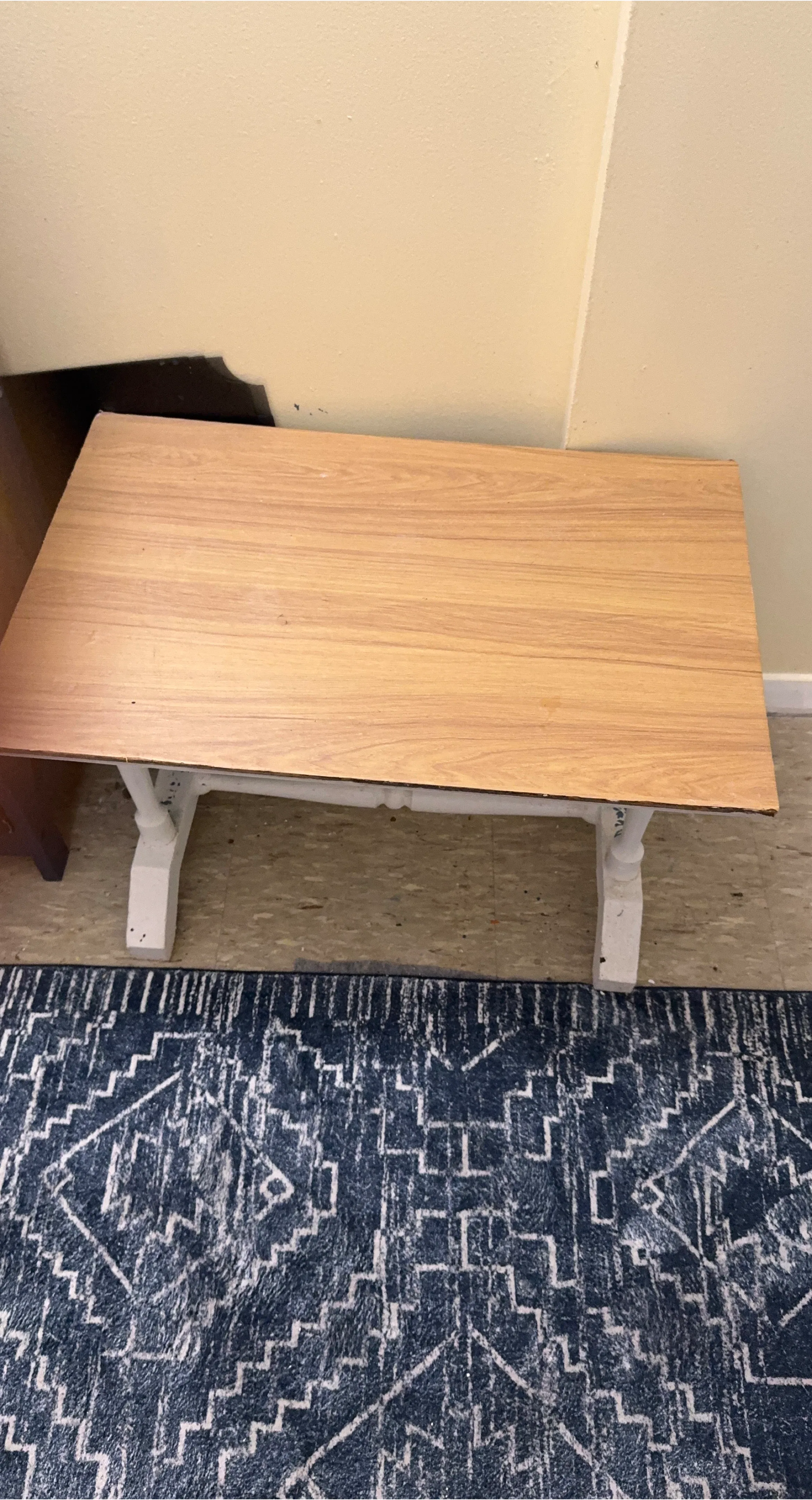 Coffee Table - Wood Top, White Legs