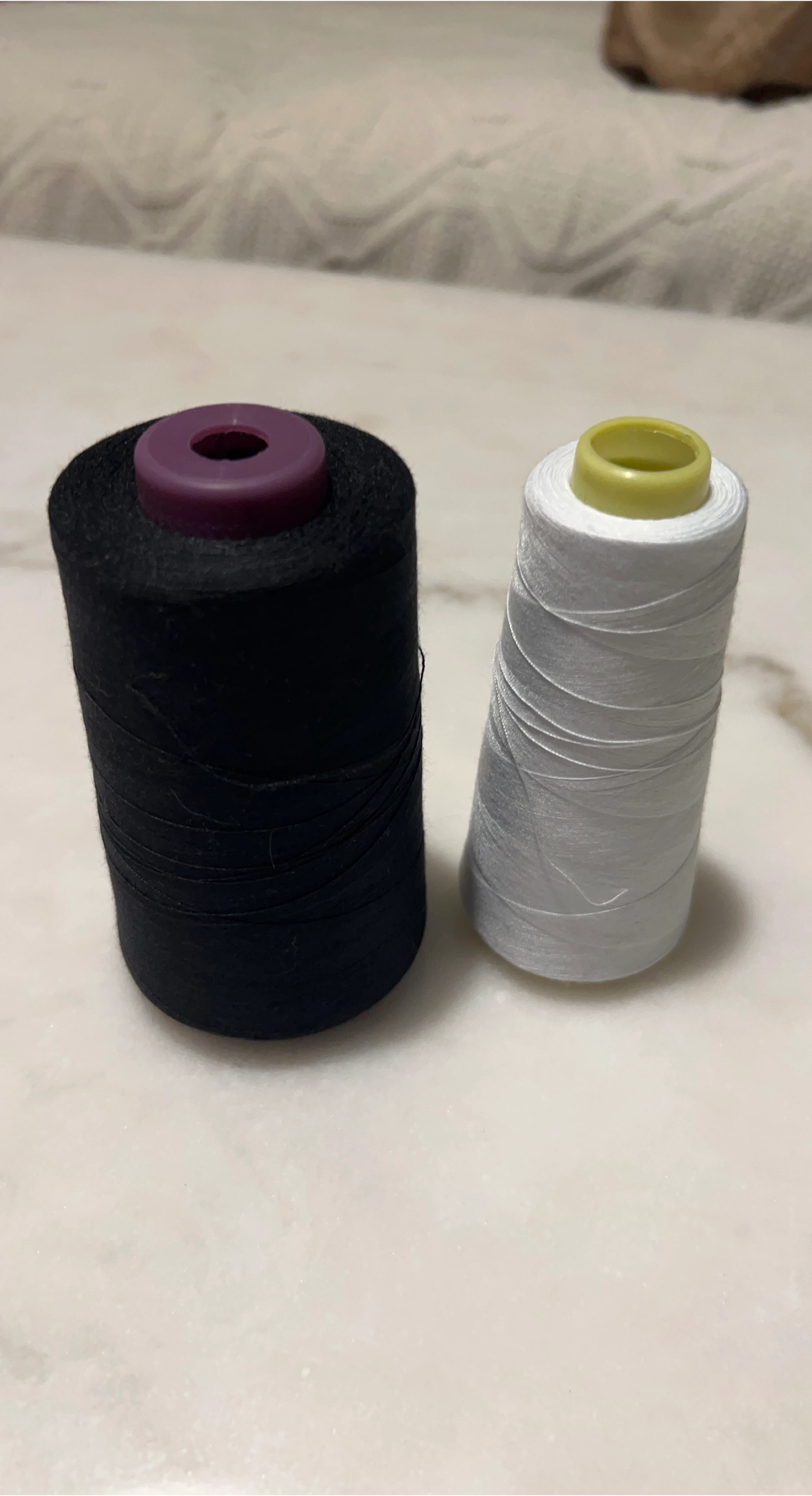 Black and White Thread Spools