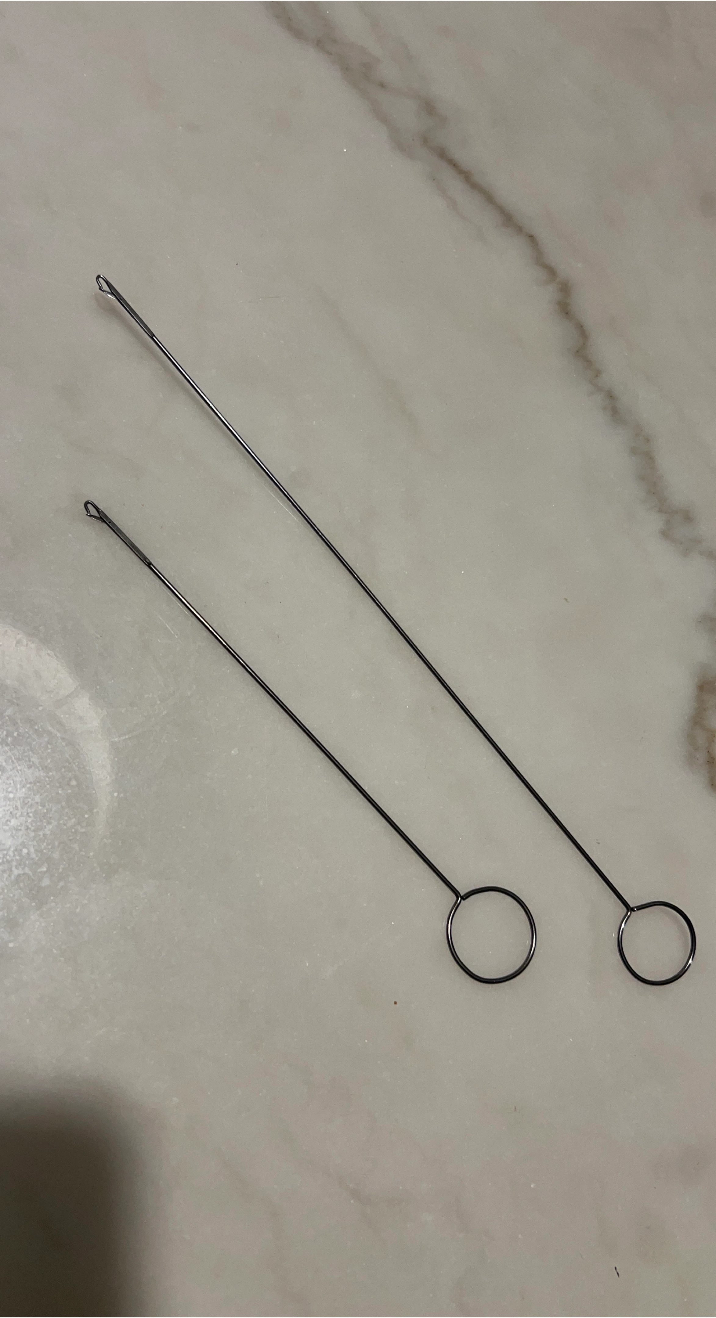 Stainless steel sewing loop turners x2