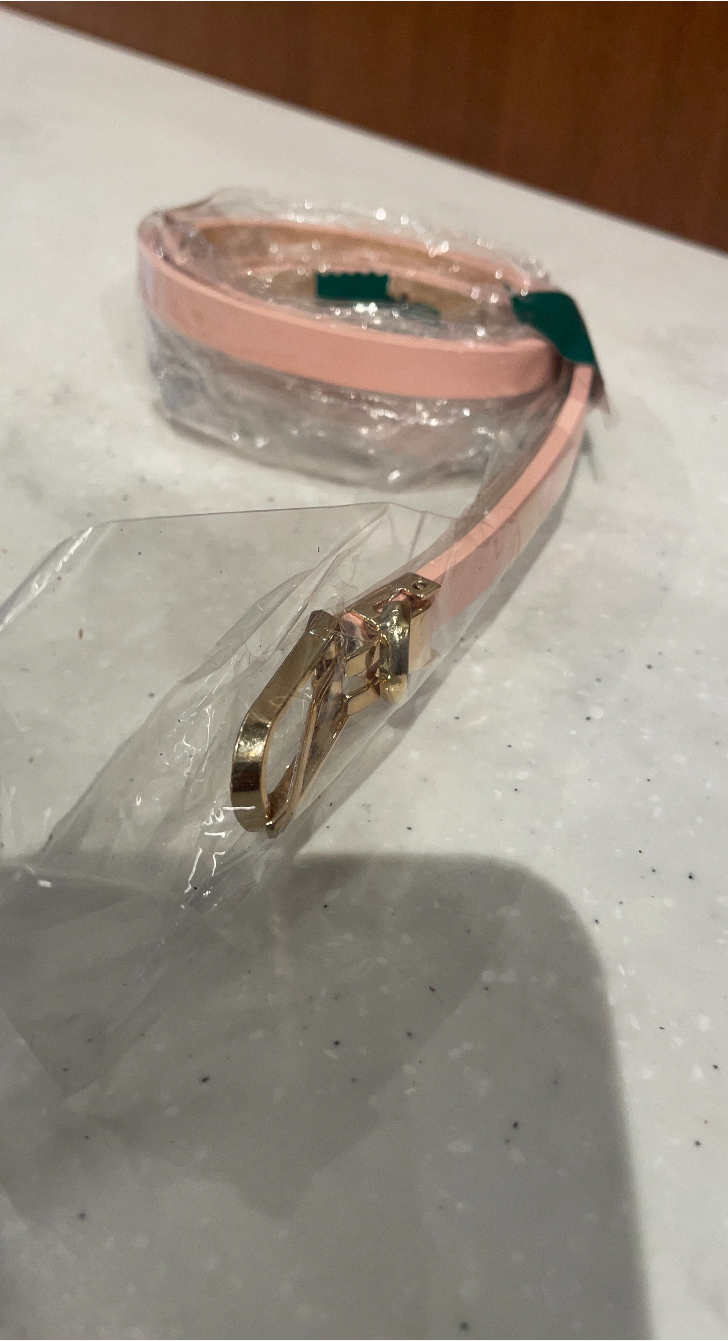 Pink Belt with Gold Buckle - New thumbnail