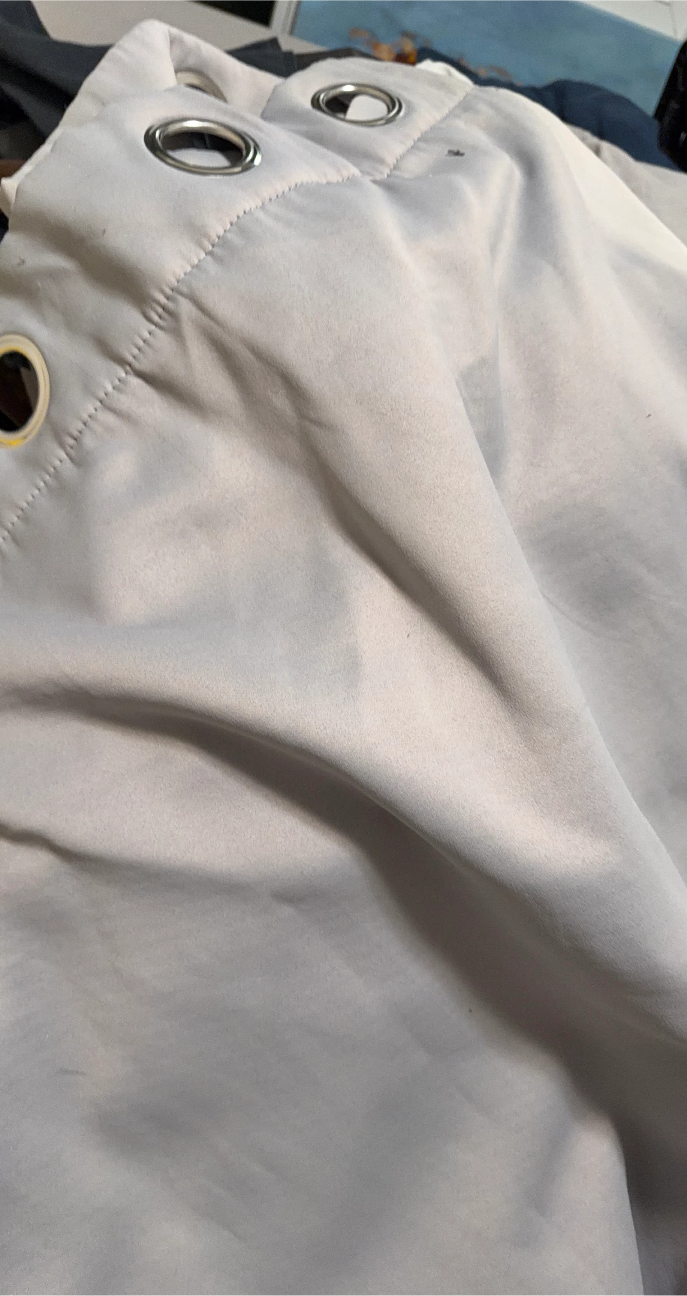 2 Light Grey Curtain with Grommets thumbnail