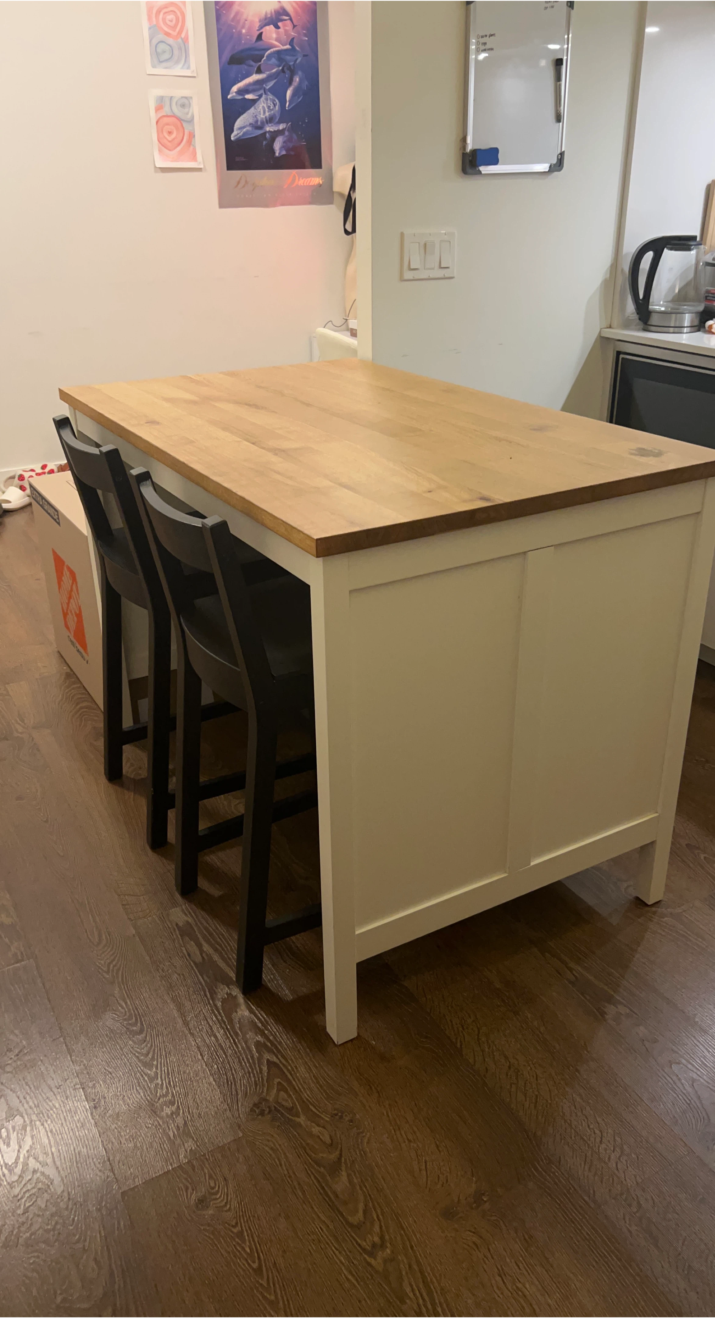 IKEA Tornviken Kitchen Island - Off-White/Oak image indicator(2)