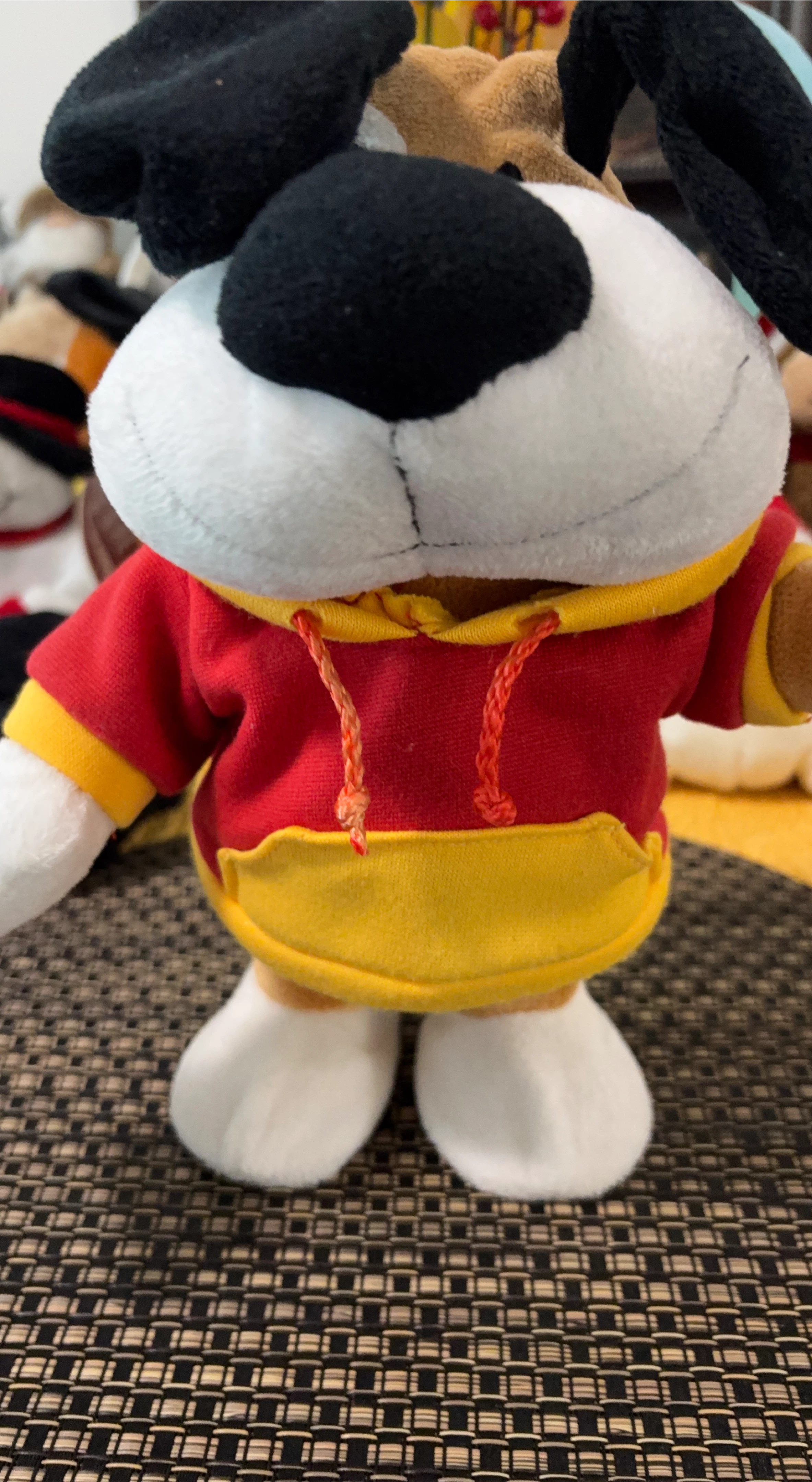 Dog Plush Toy with Red Hoodie