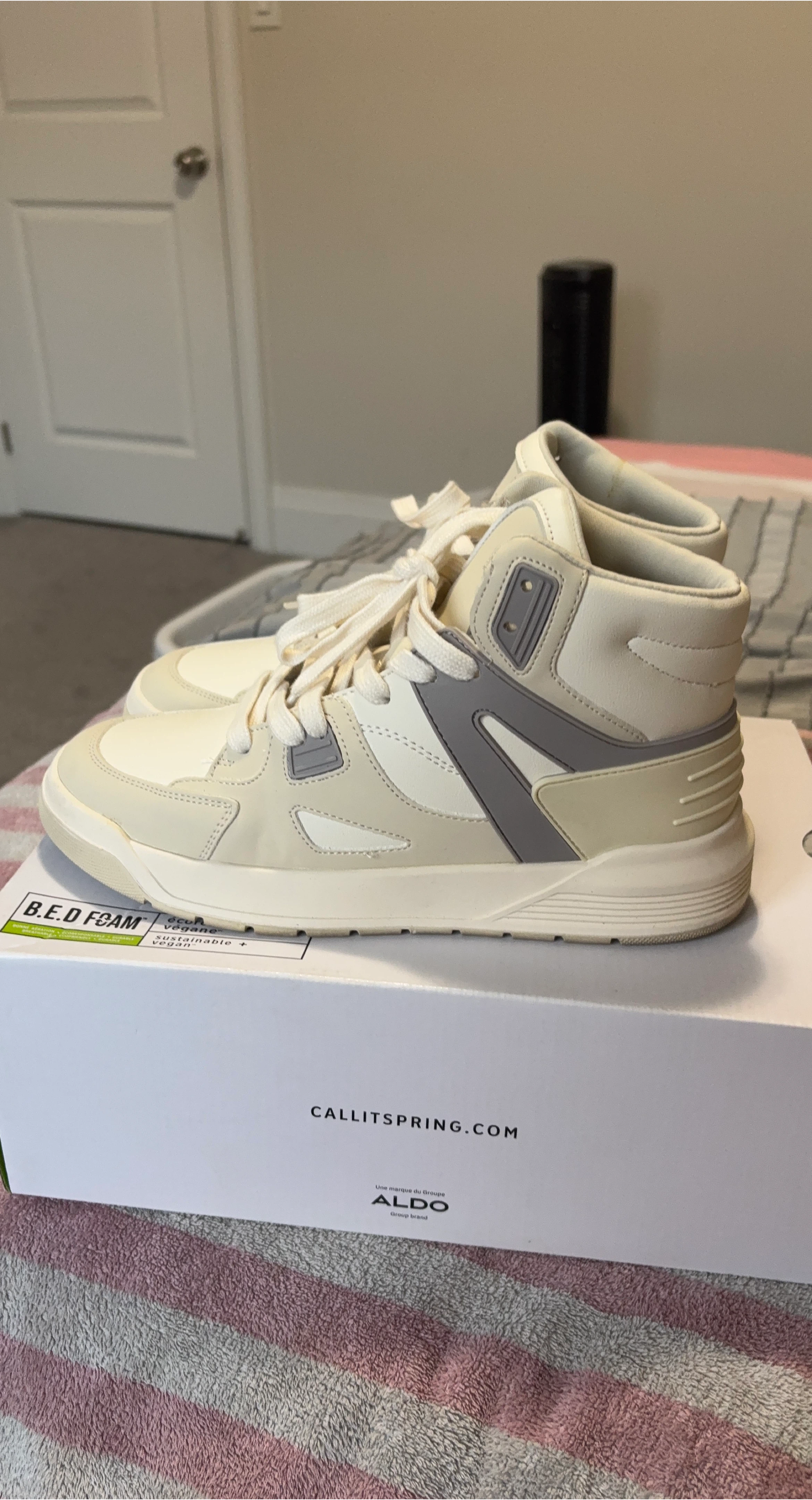 Call It Spring Vegan Leather High-Top Sneakers