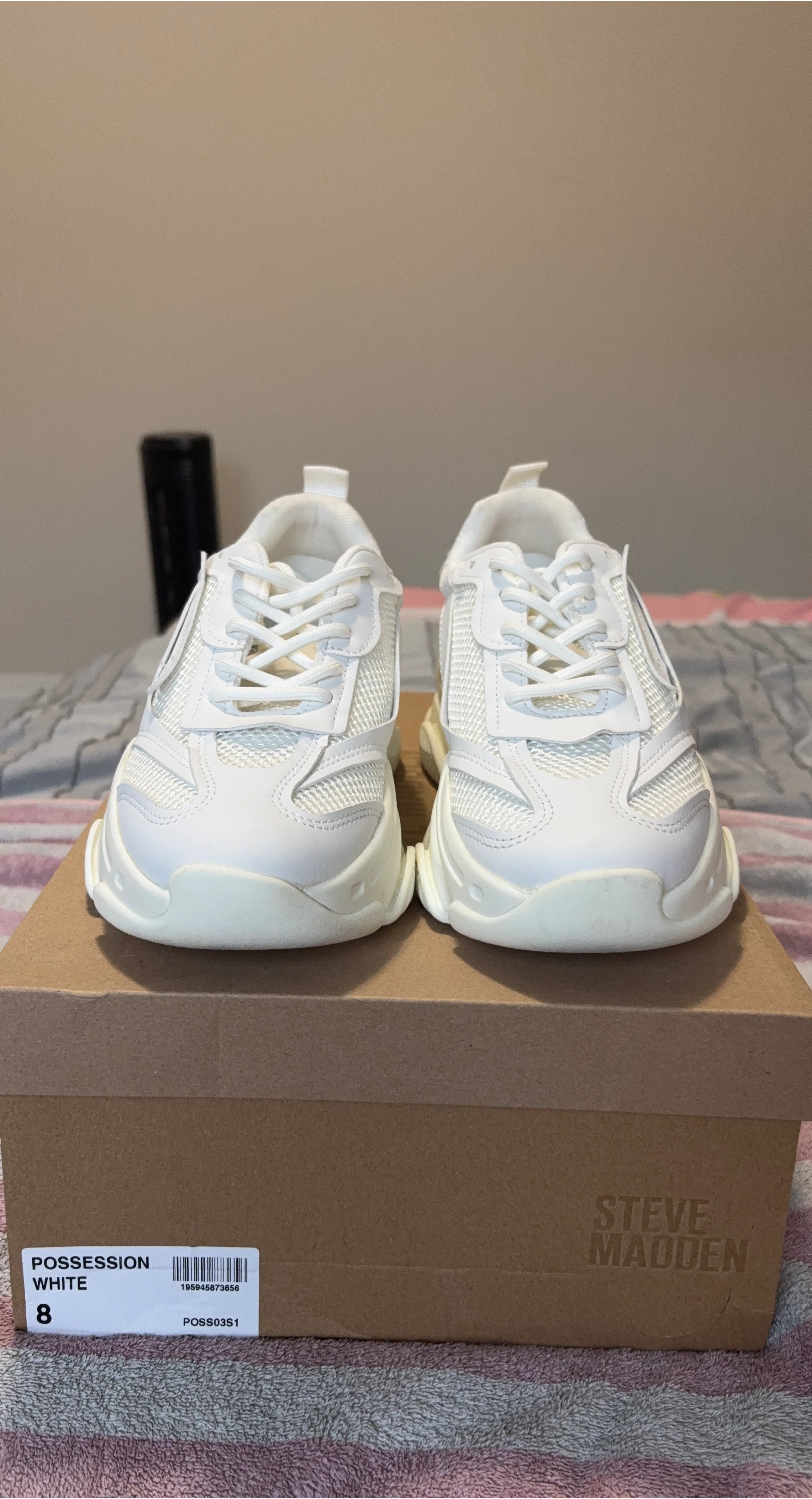 Steve Madden Possession White Sneakers - Size 8