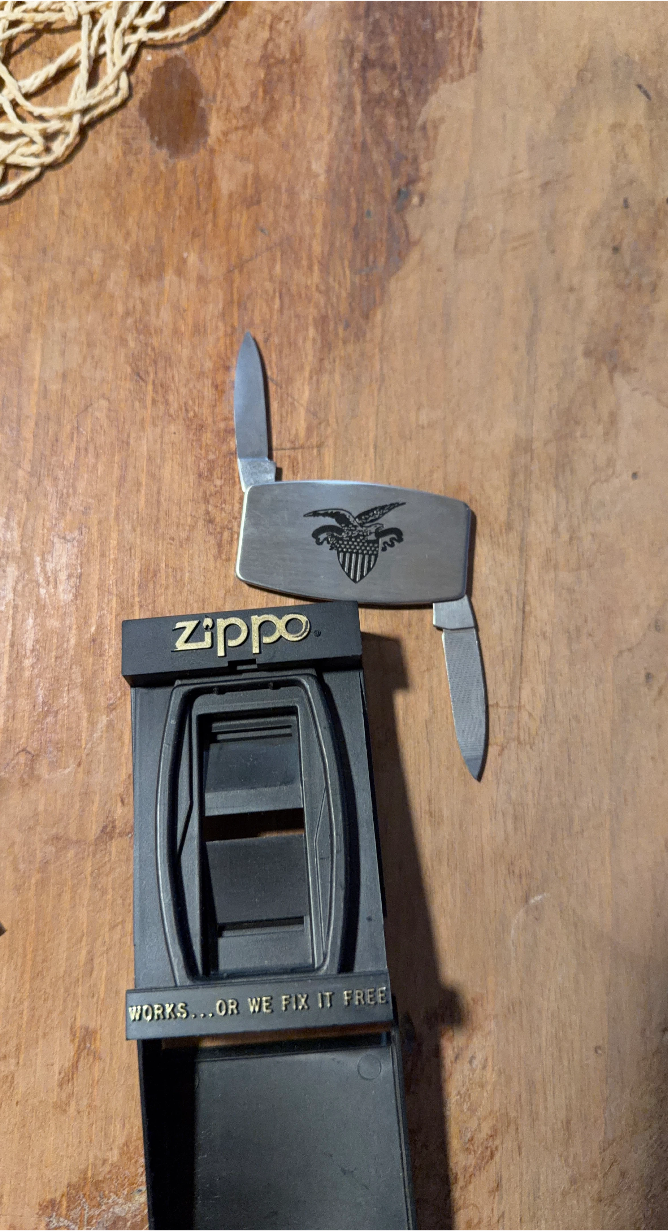 Zippo Knife with Eagle Design