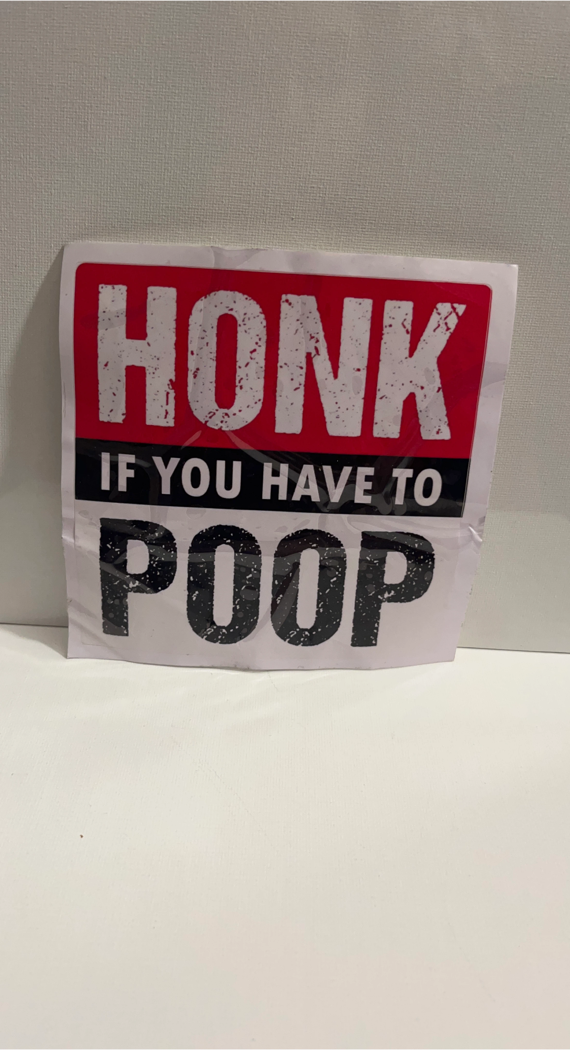 Honk if you have to poop car sticker thumbnail
