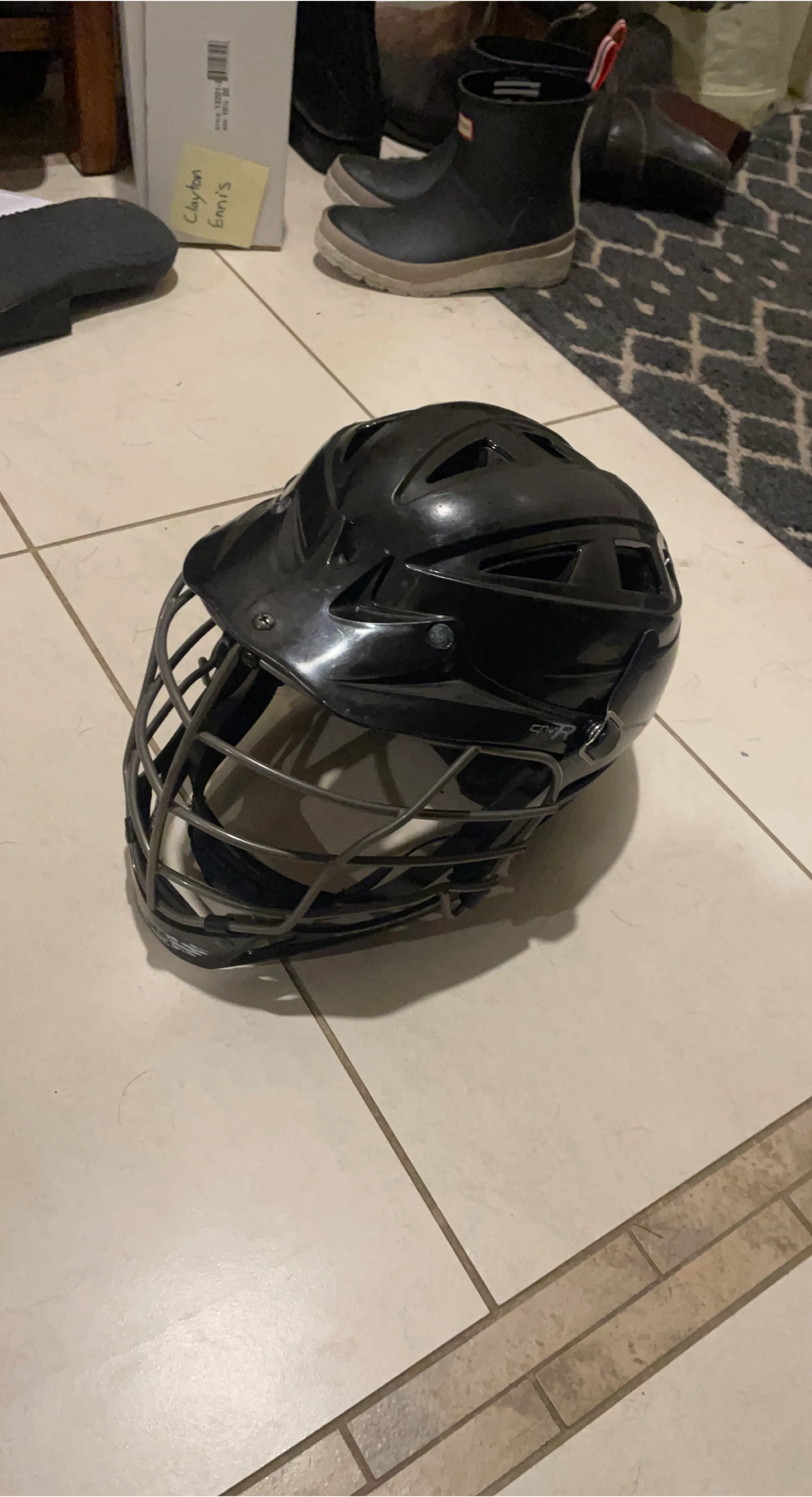 Black CPV-R lacrosse helmet