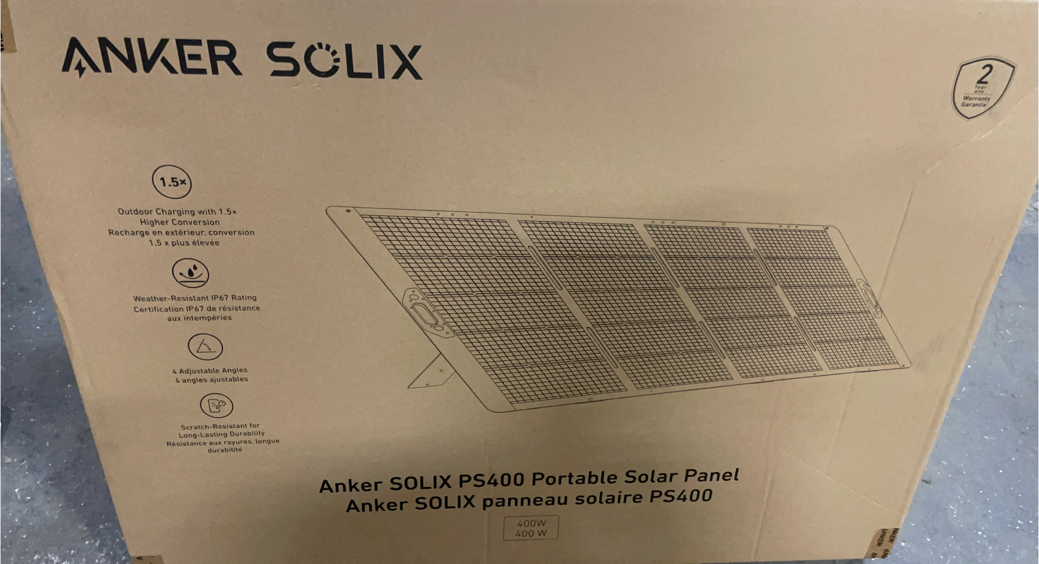 Anker SOLIX PS400 Portable Solar Panel - New in Box thumbnail