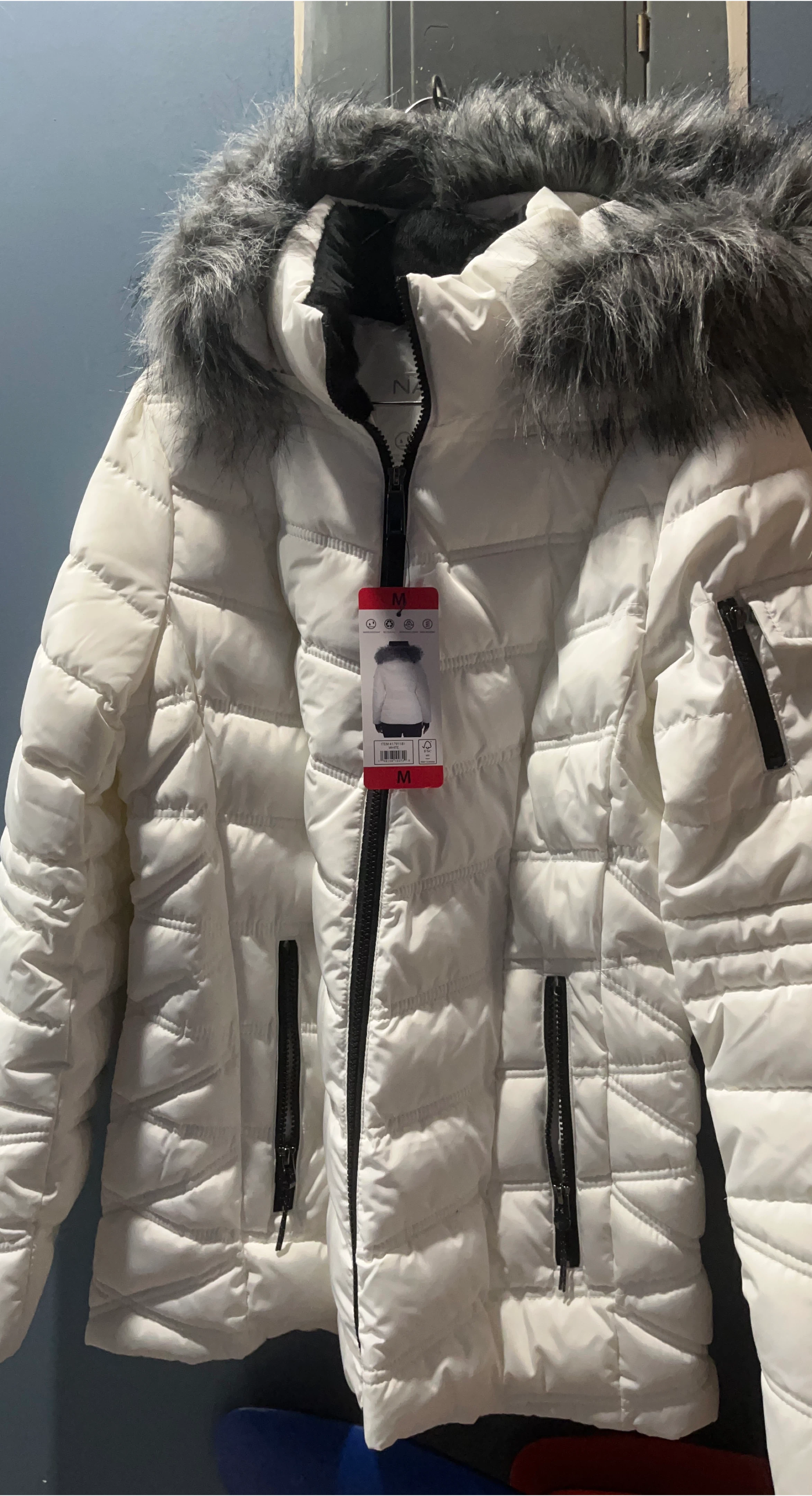 Nautica White Puffer Jacket - Size M