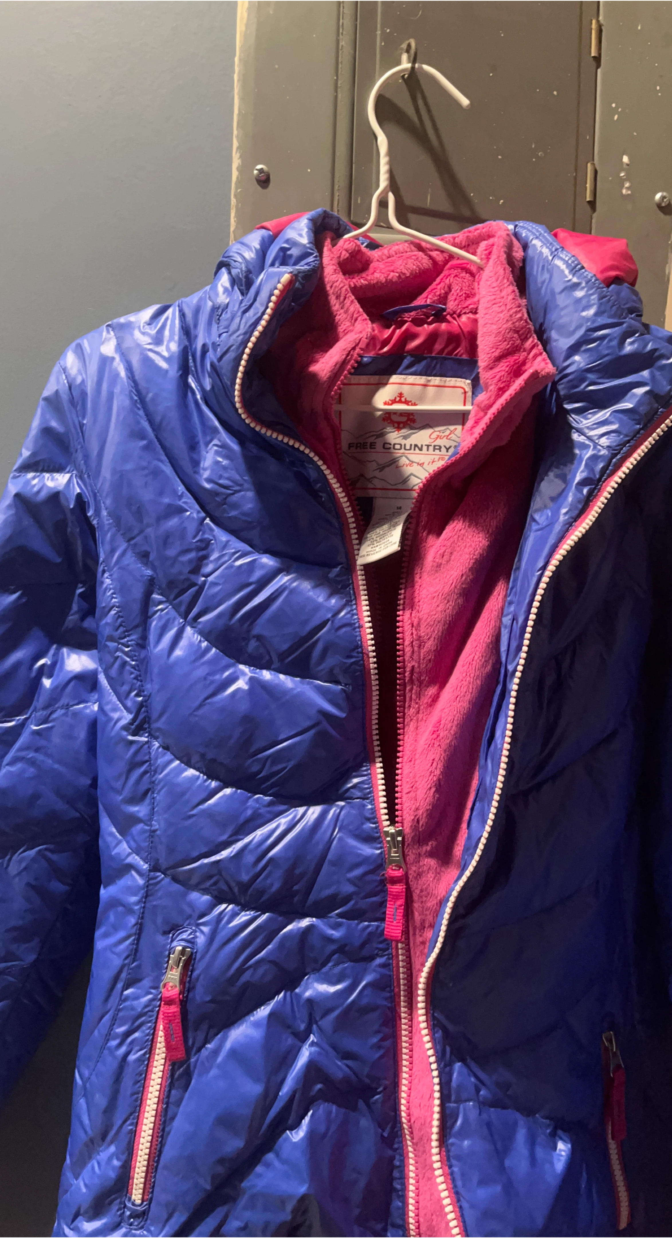 Free Country Girl's Puffer Jacket - Size M