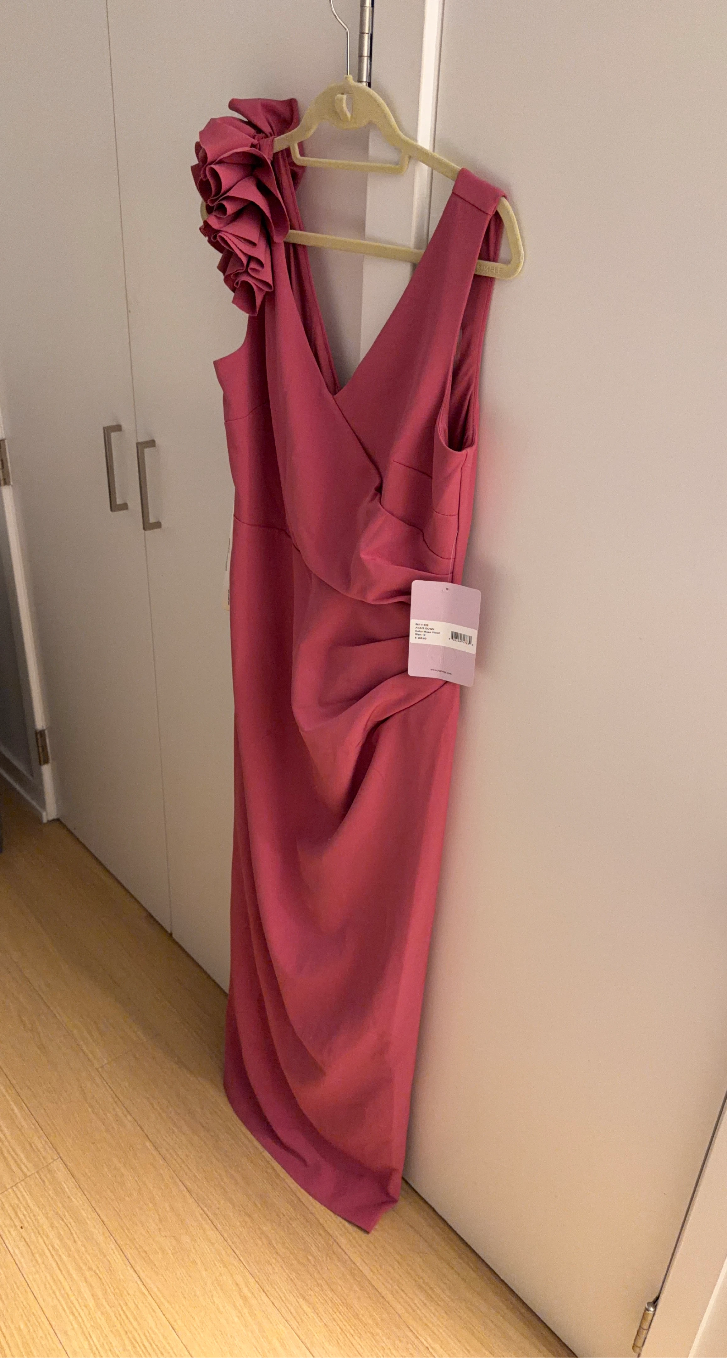 New Eliza J Ruched Rose Gown - Size 12 thumbnail