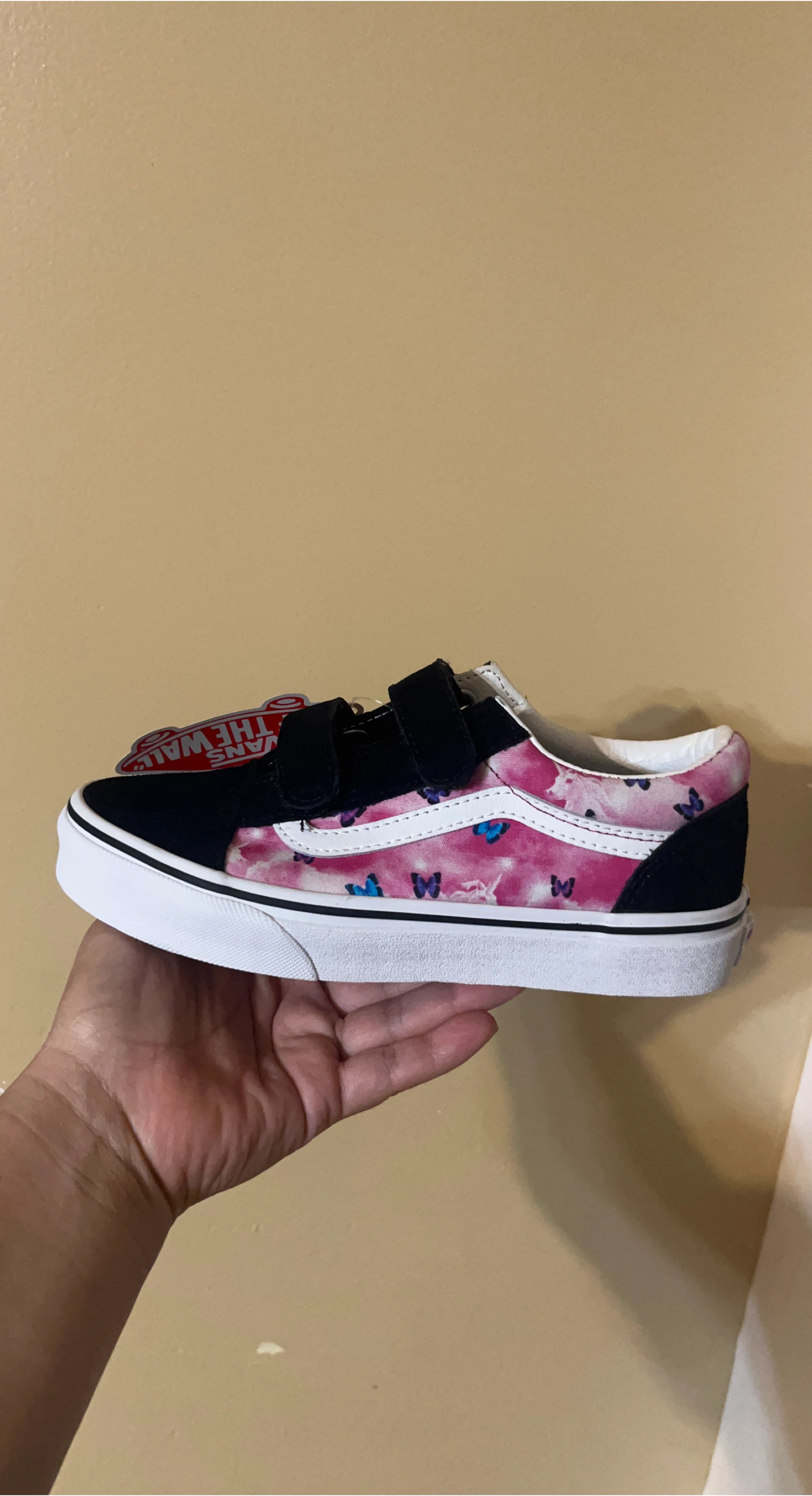 Vans Old Skool Pink Butterfly Shoes thumbnail