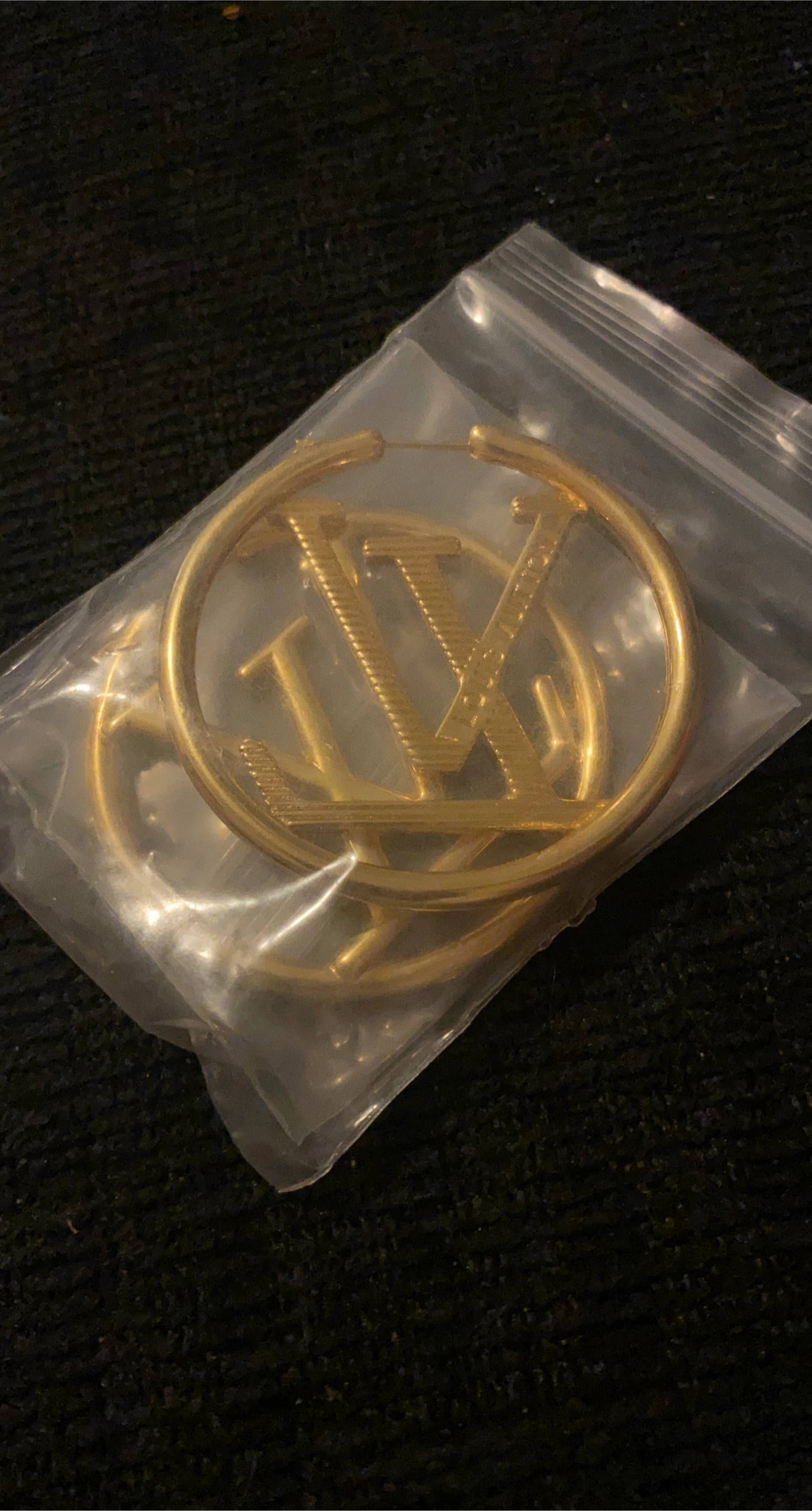 Louis Vuitton Hoop Earrings Gold