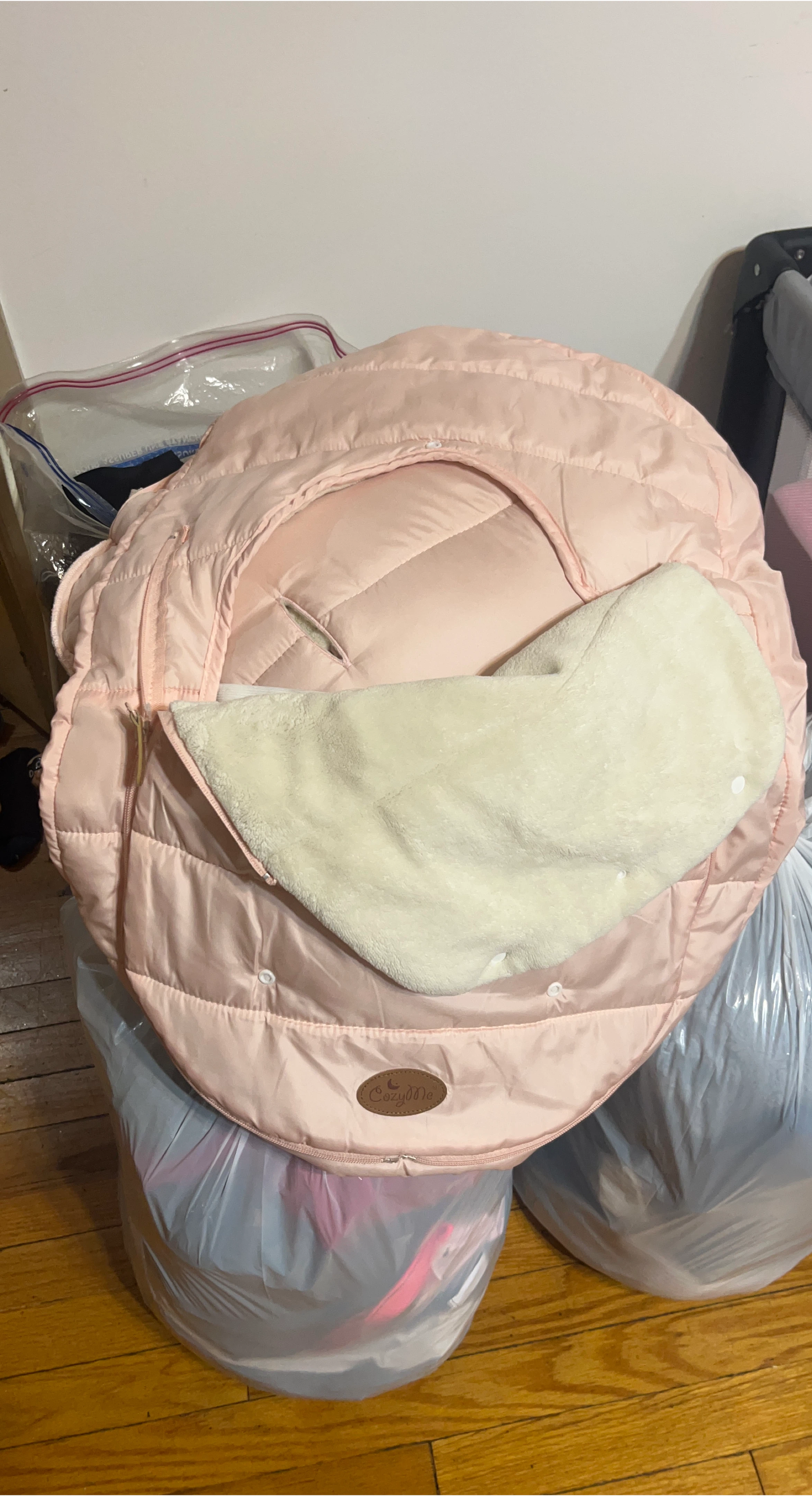 CozyMa Baby Car Seat Cover - Pink thumbnail