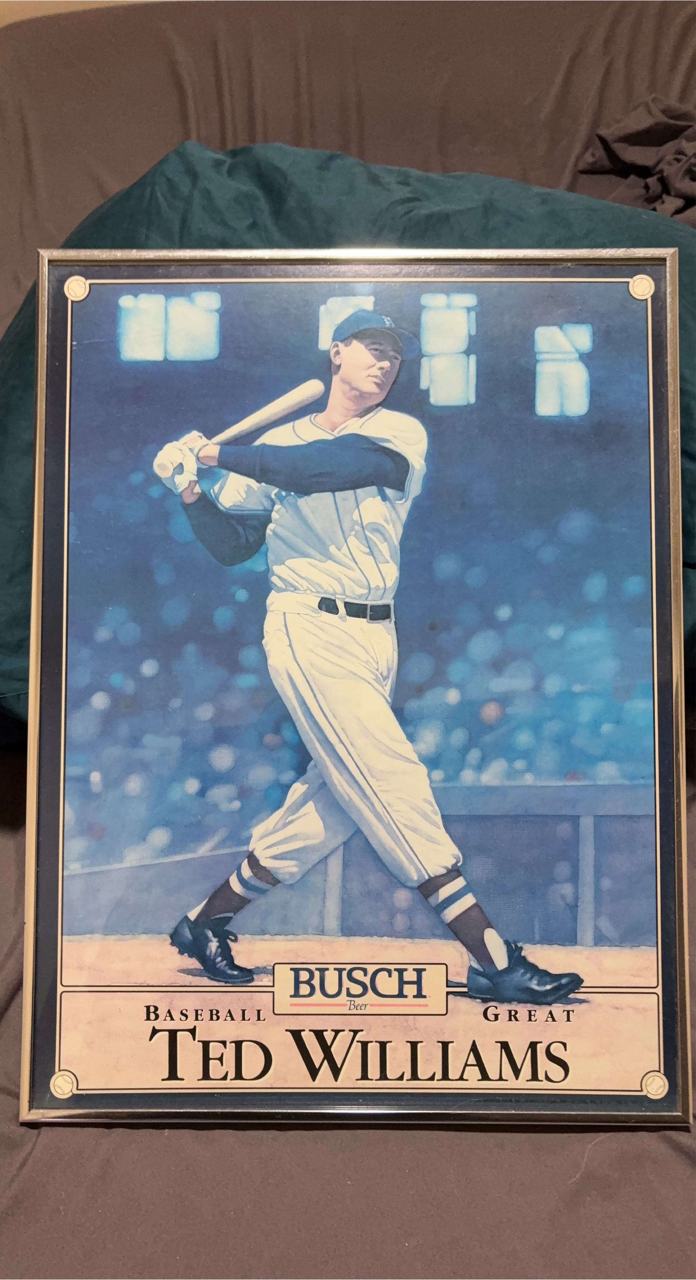 Ted Williams Busch Beer Framed Print thumbnail