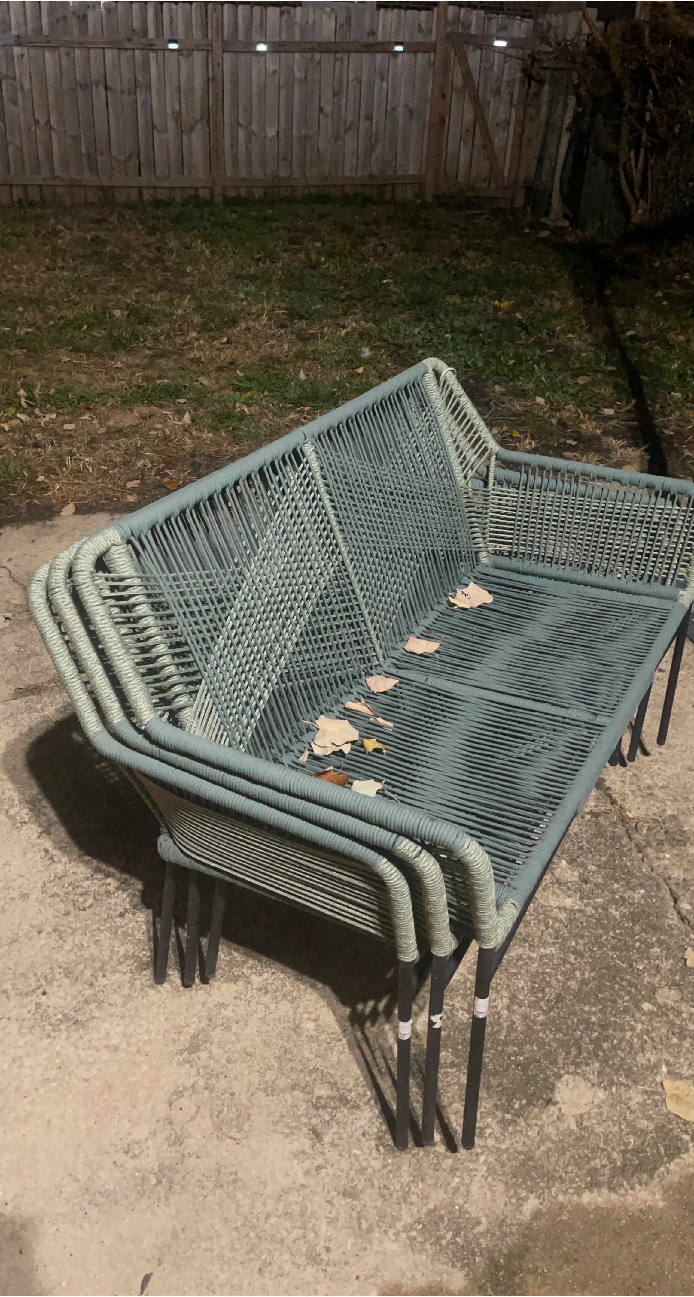 Woven Outdoor Loveseat - Good Condition