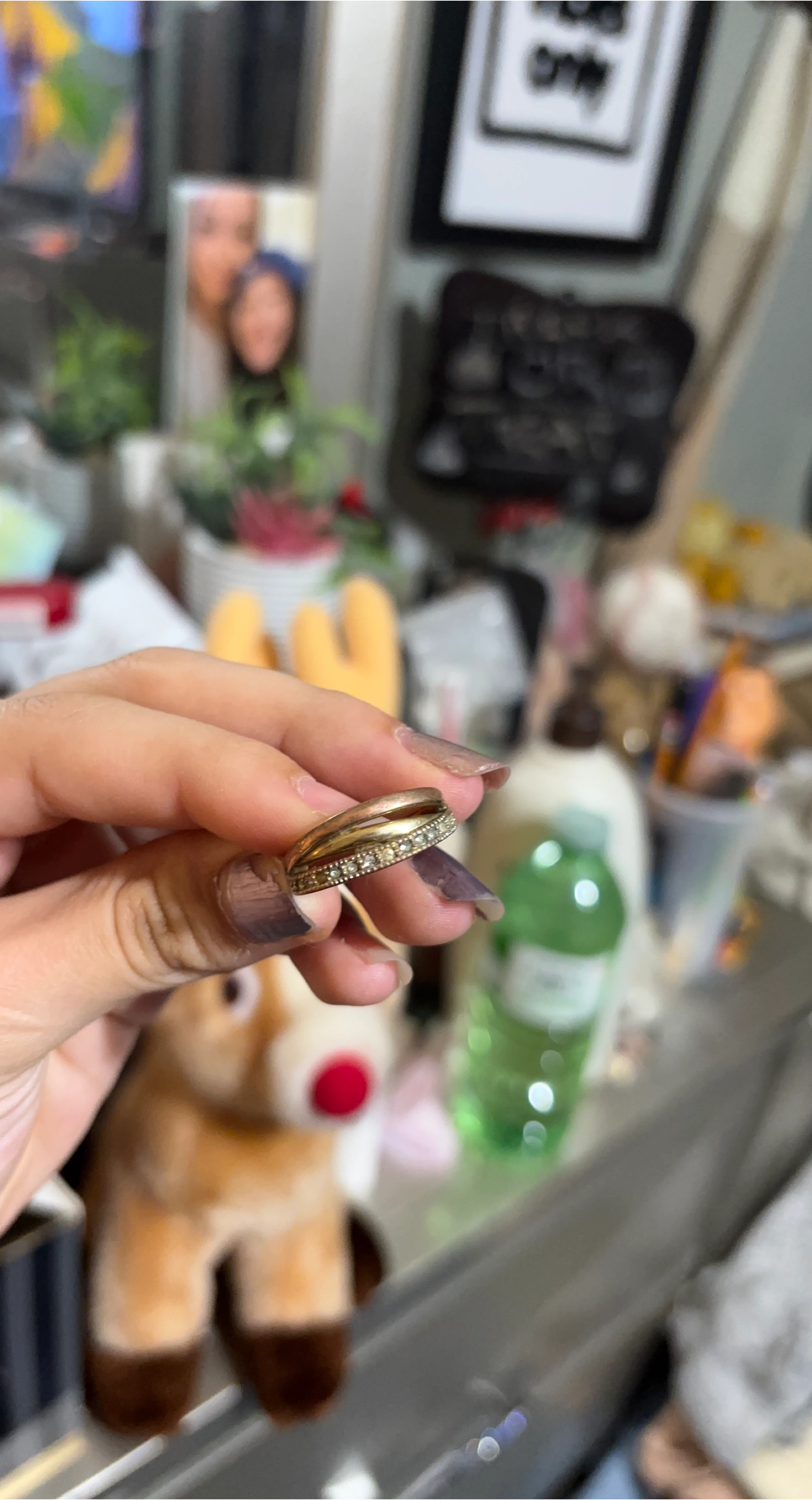Old Gold Ring with Diamonds thumbnail