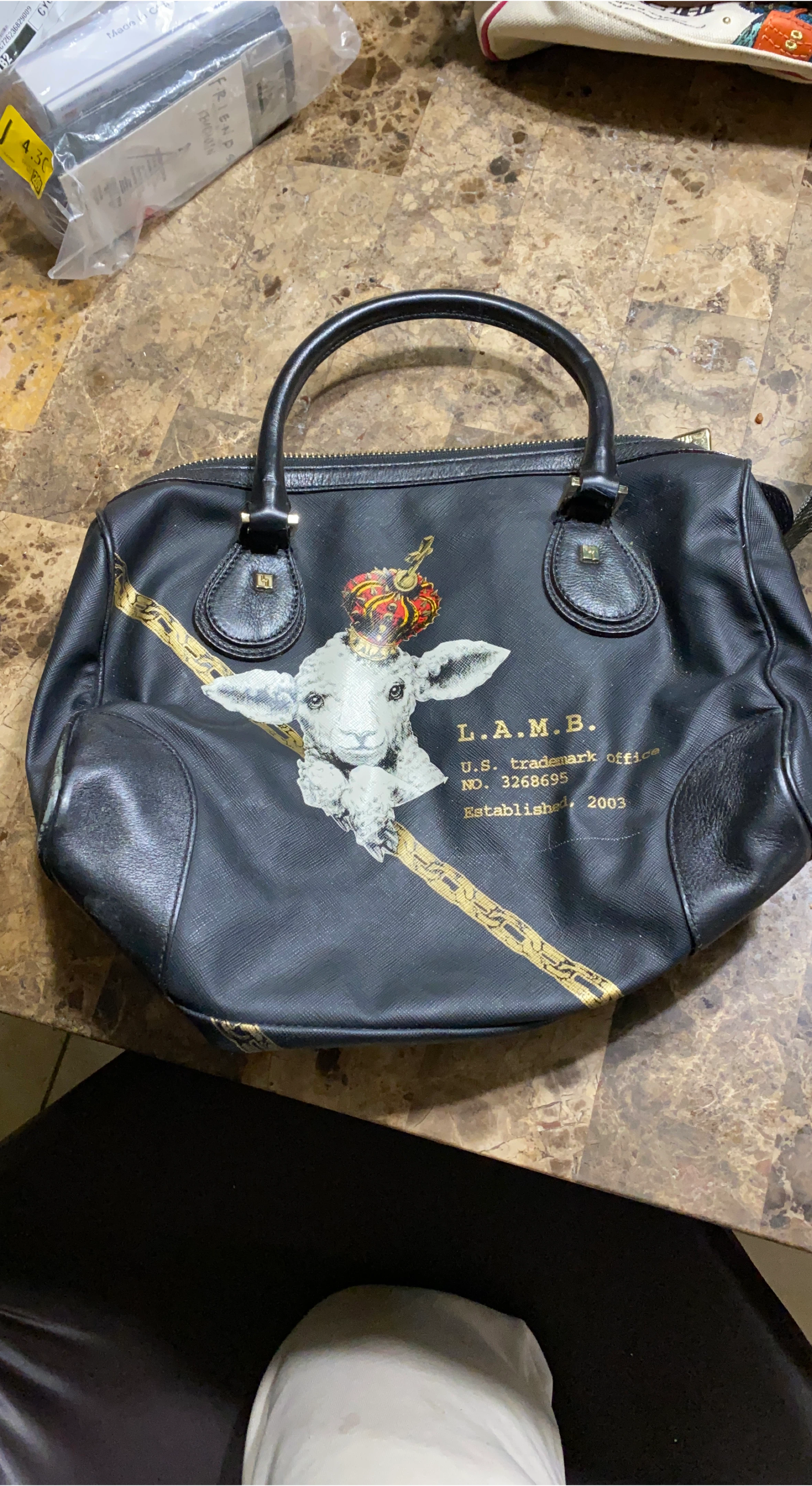 L.A.M.B. Black Handbag thumbnail