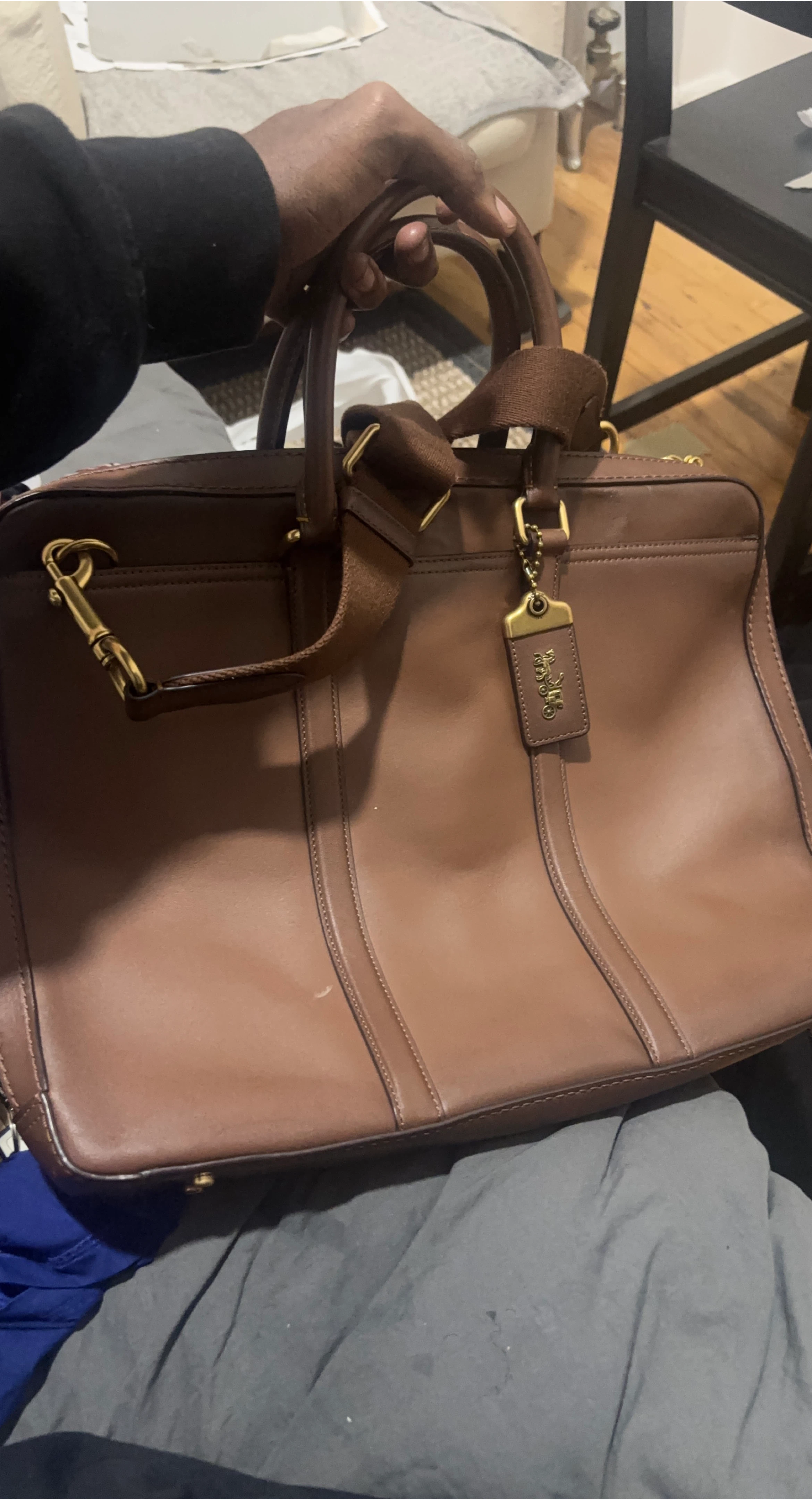 Coach Brown Leather Briefcase
