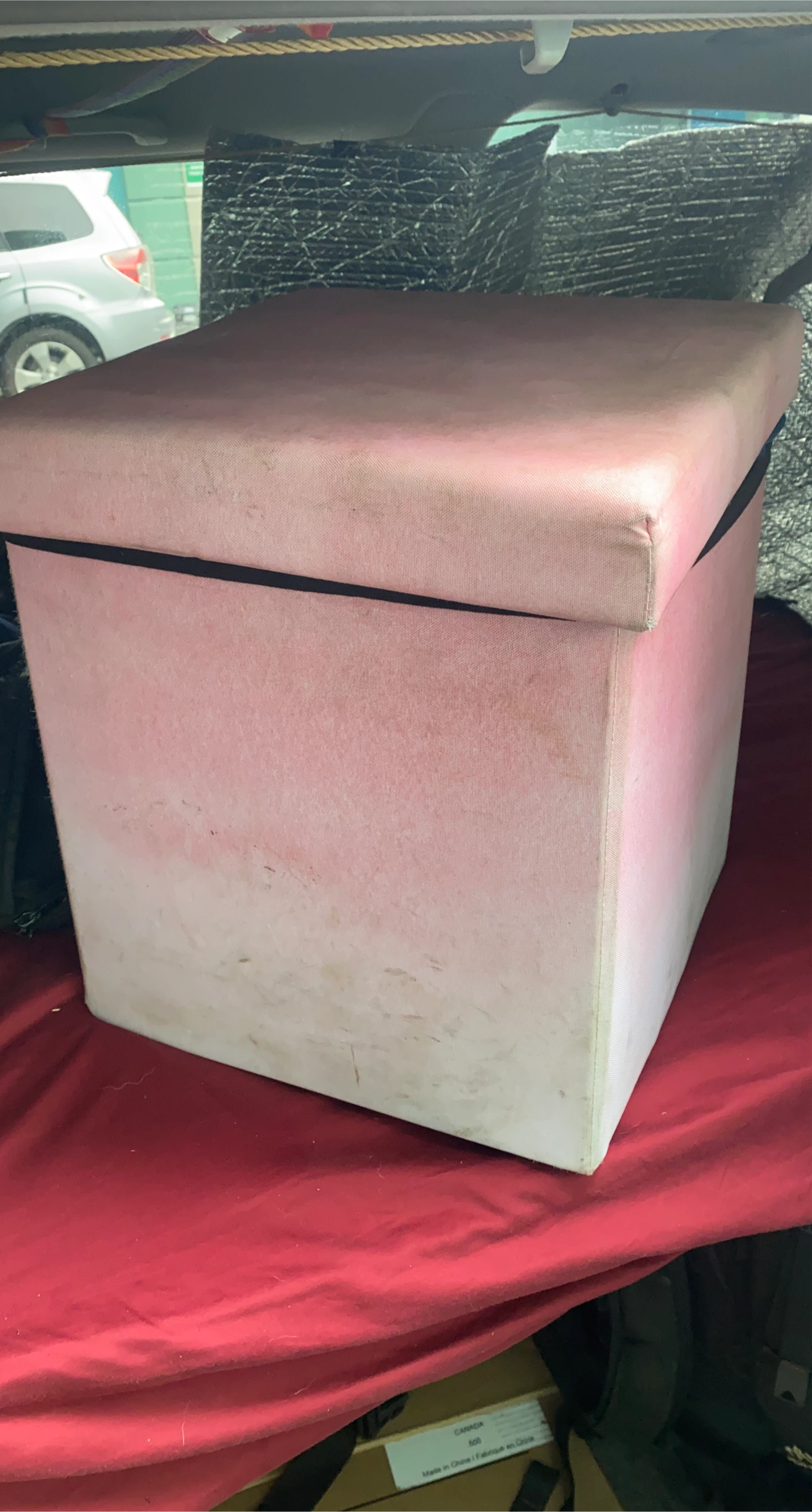 Storage Ottoman Cube - Pink 2x