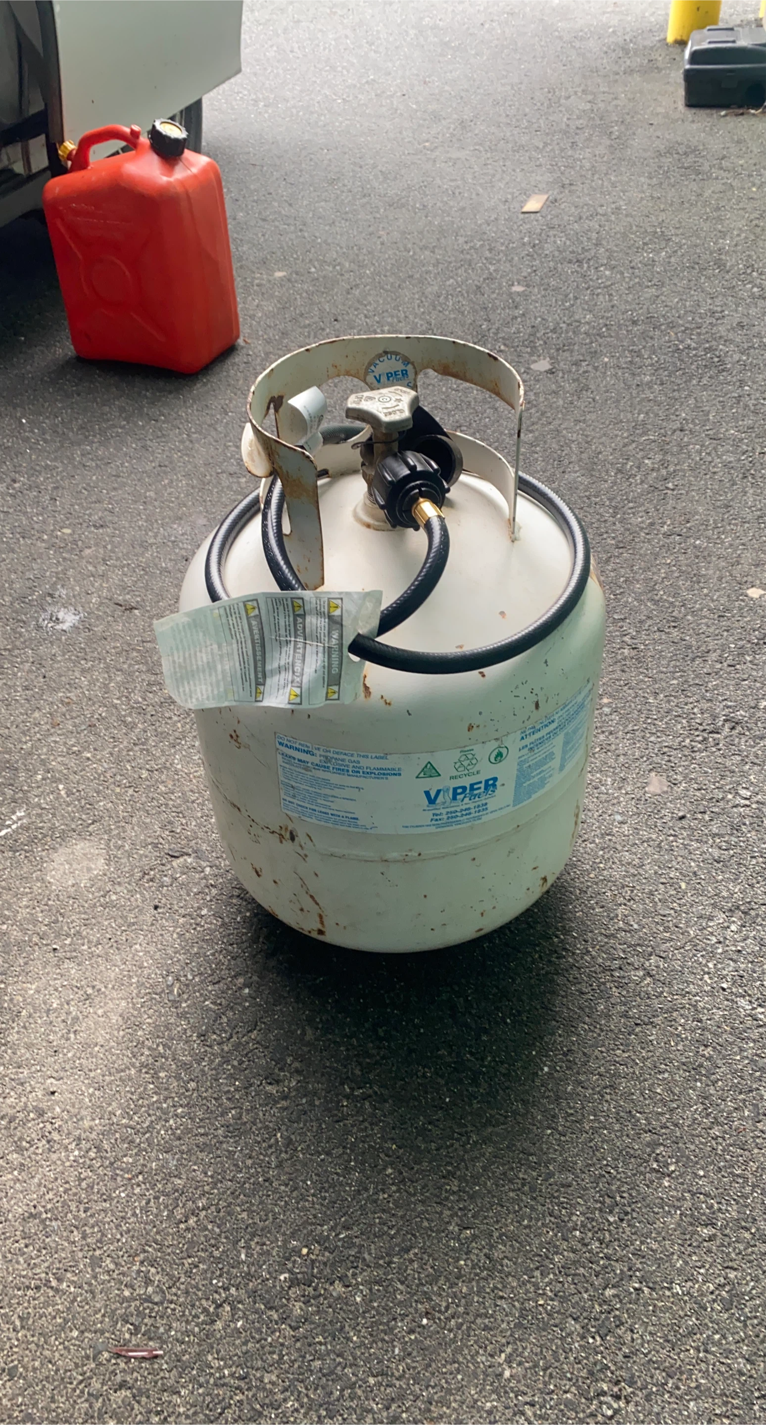 Viper Propane Tank FULL with BBQ adapter extension