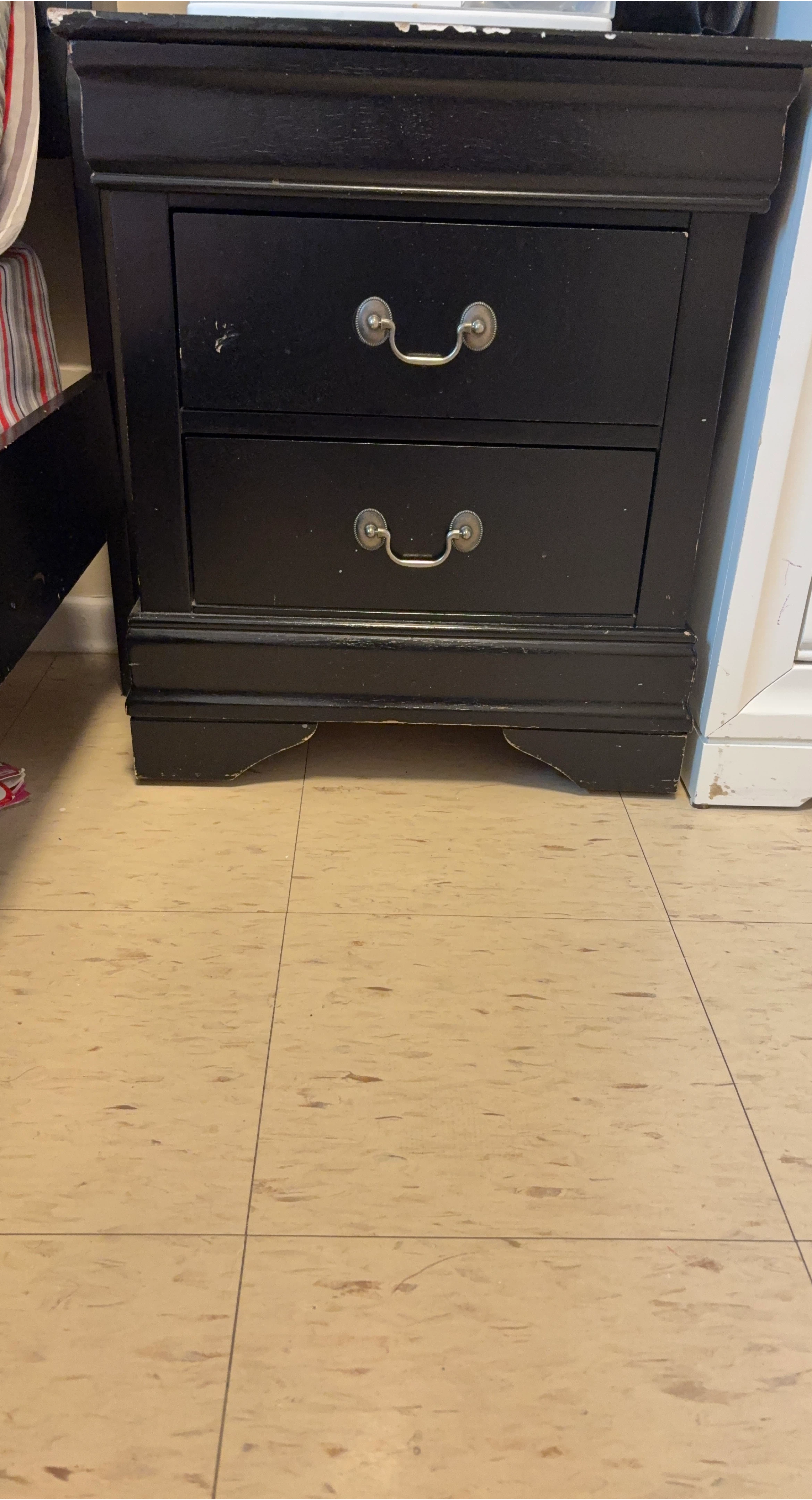 Selling 2 Black Two-Drawer Nightstand