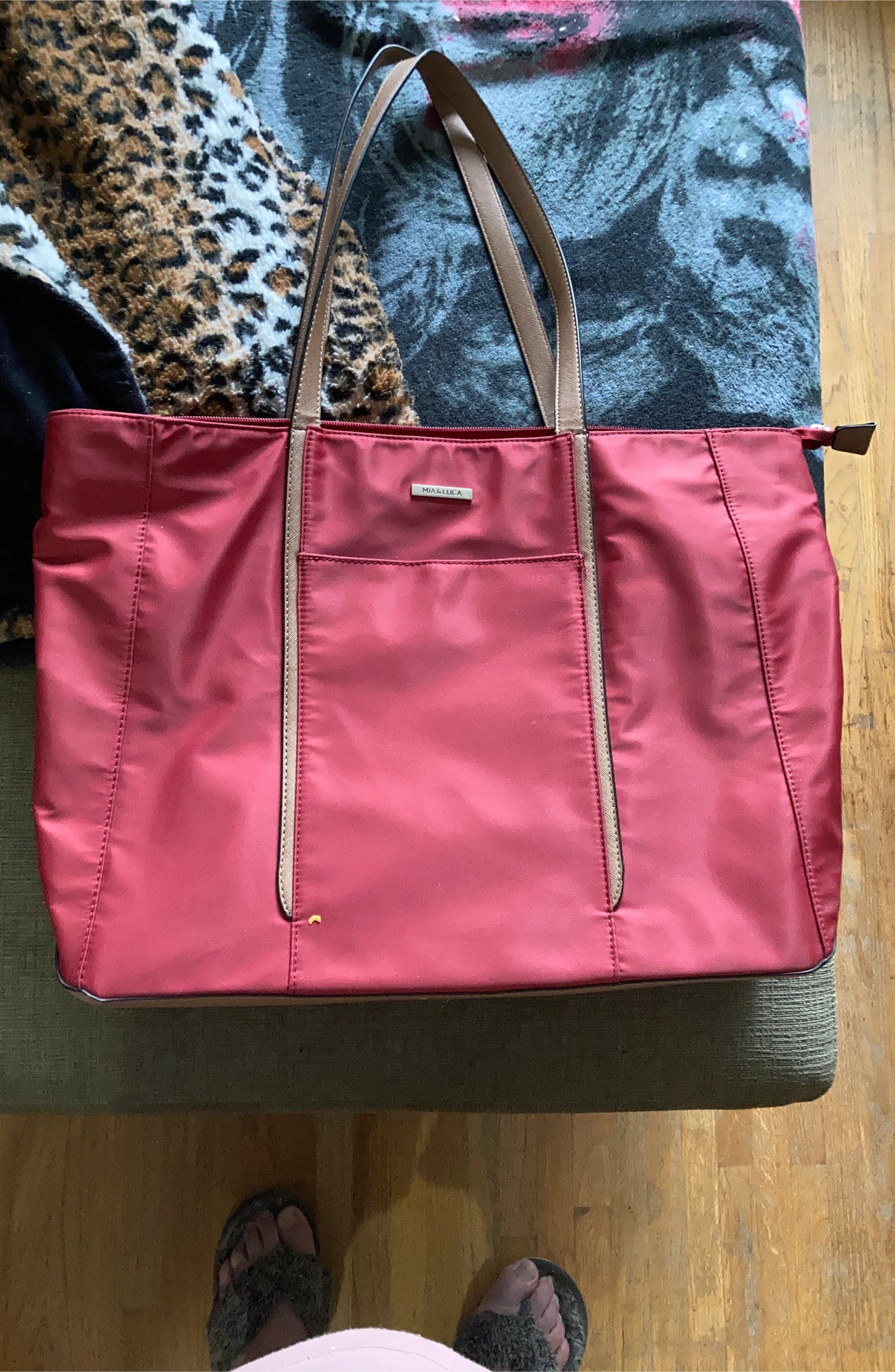Mia & Luca Red Tote Bag