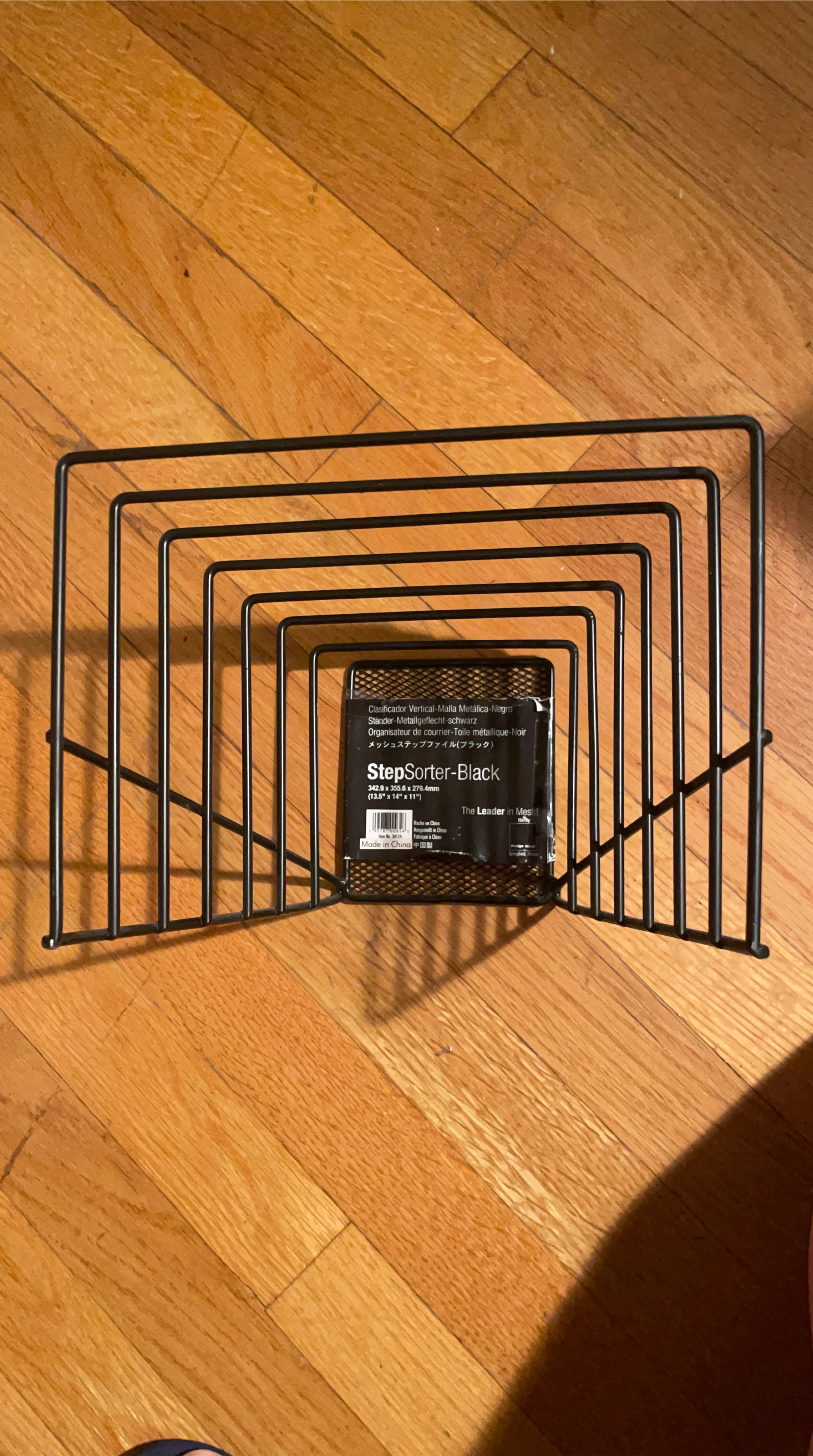 StepSorter-Black Vertical File Organizer