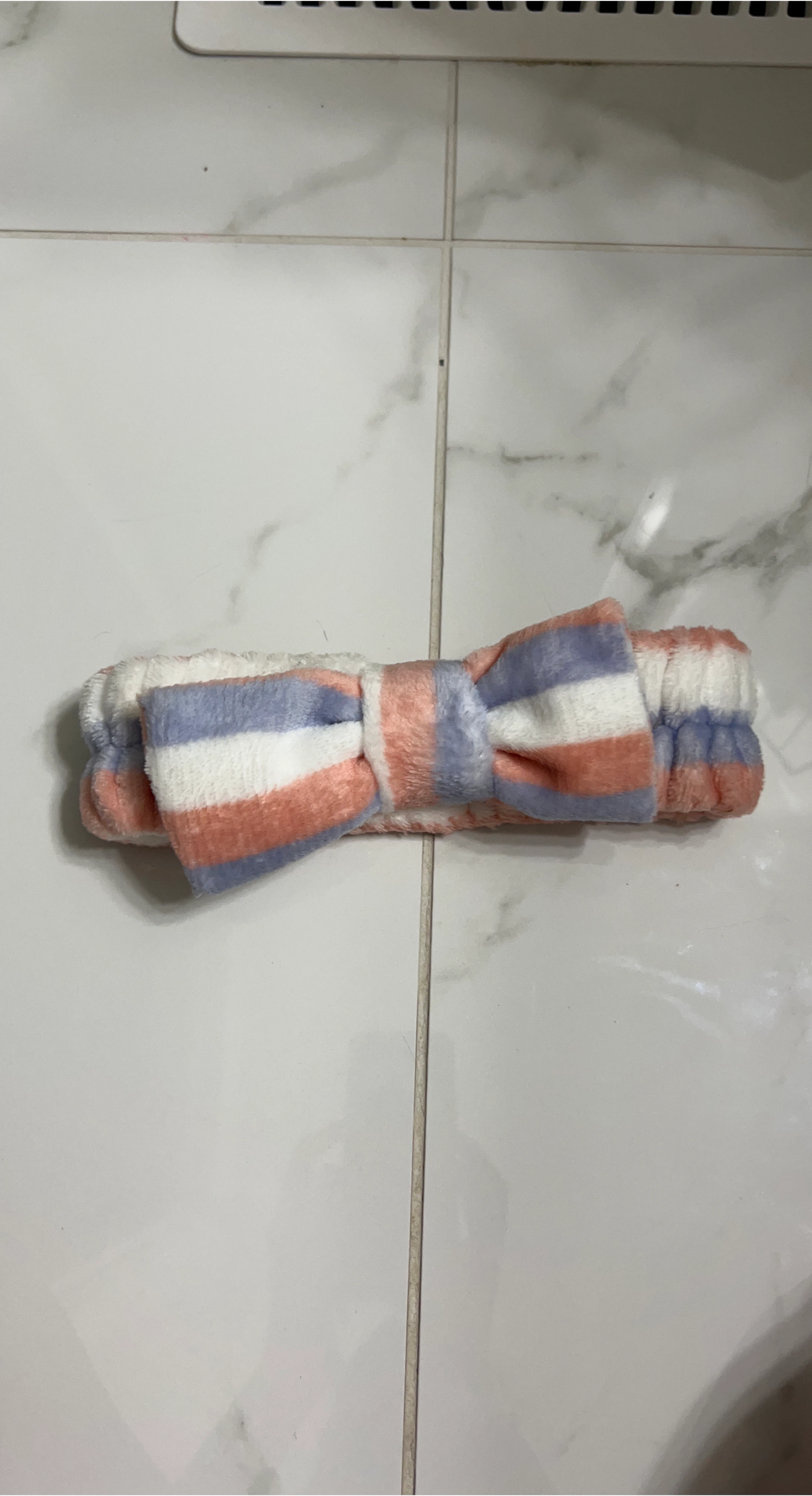 Striped Plush Spa Headband thumbnail