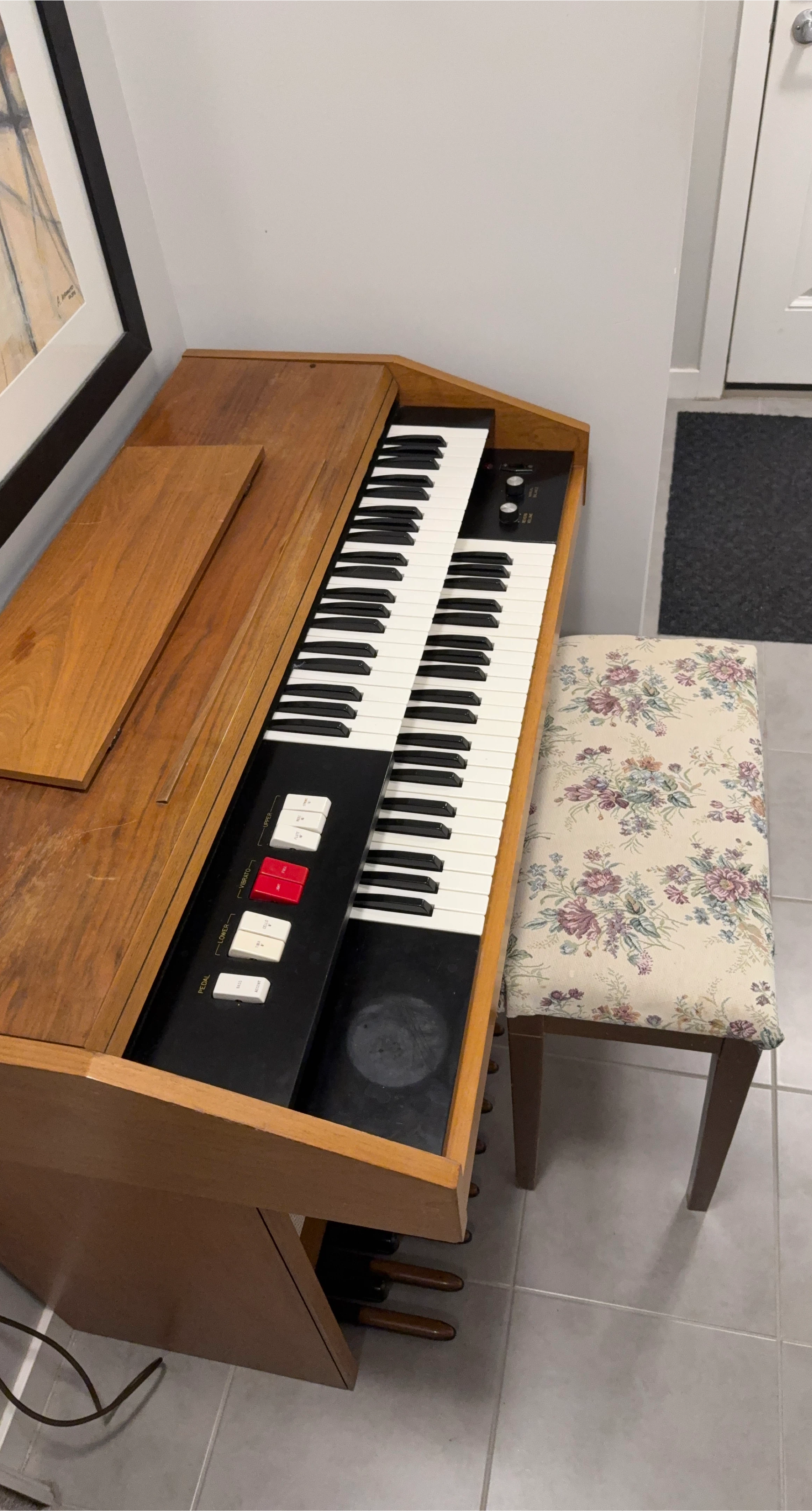 Vintage Organ with Bench