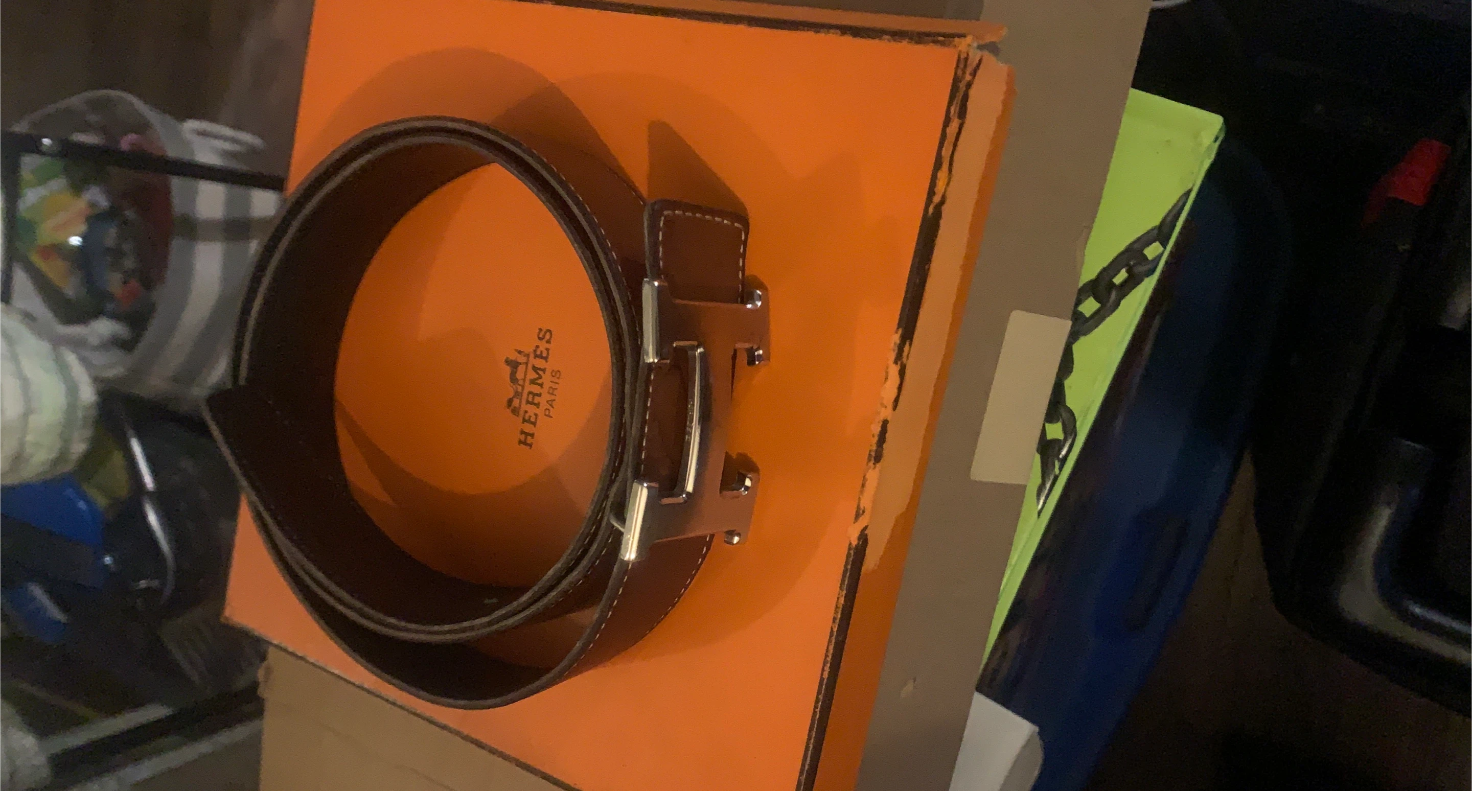 Hermès Paris Brown Leather Belt