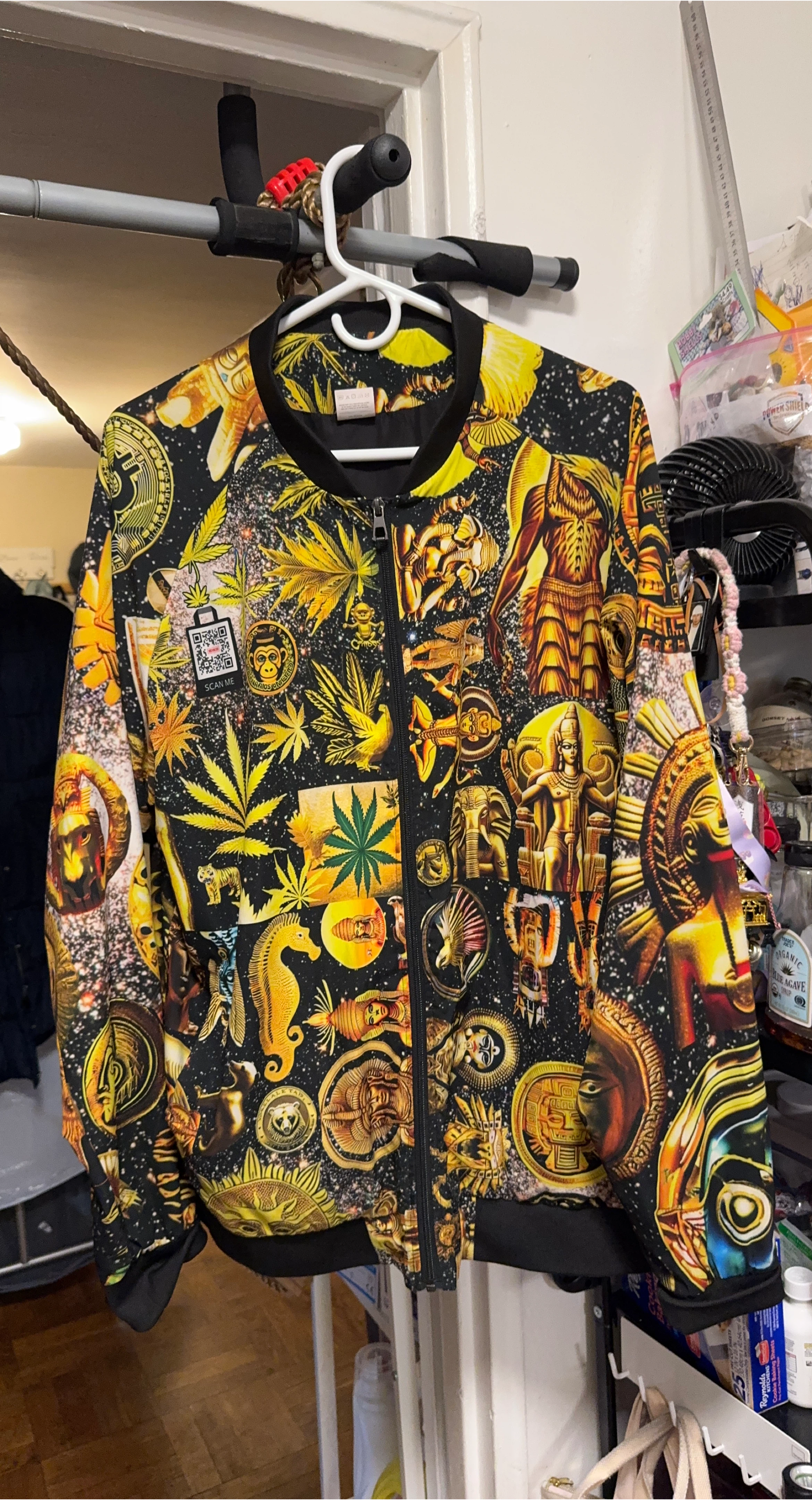 Patterned Bomber Jacket