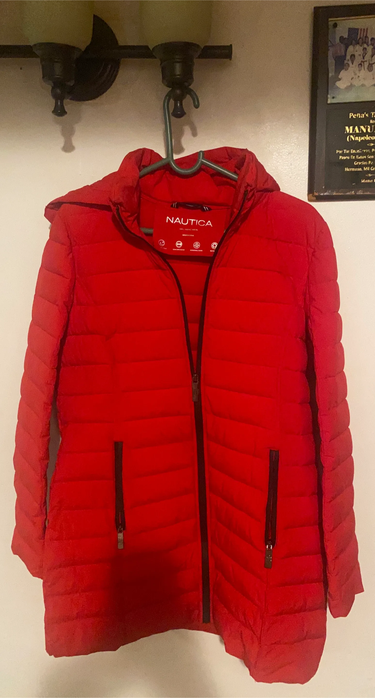 Nautica Red Puffer Jacket - Size XL
