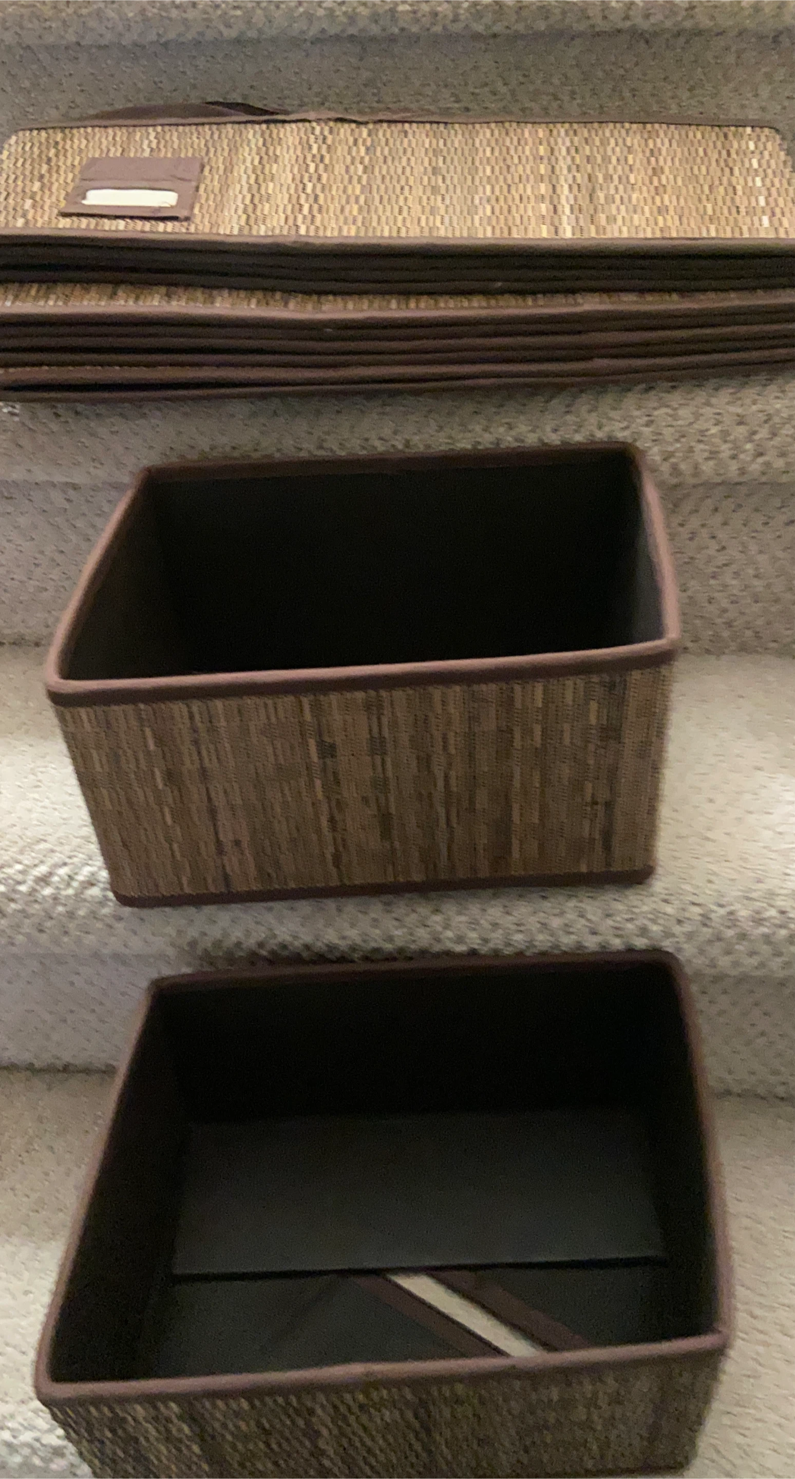 Wicker Storage Bins st of 7 thumbnail