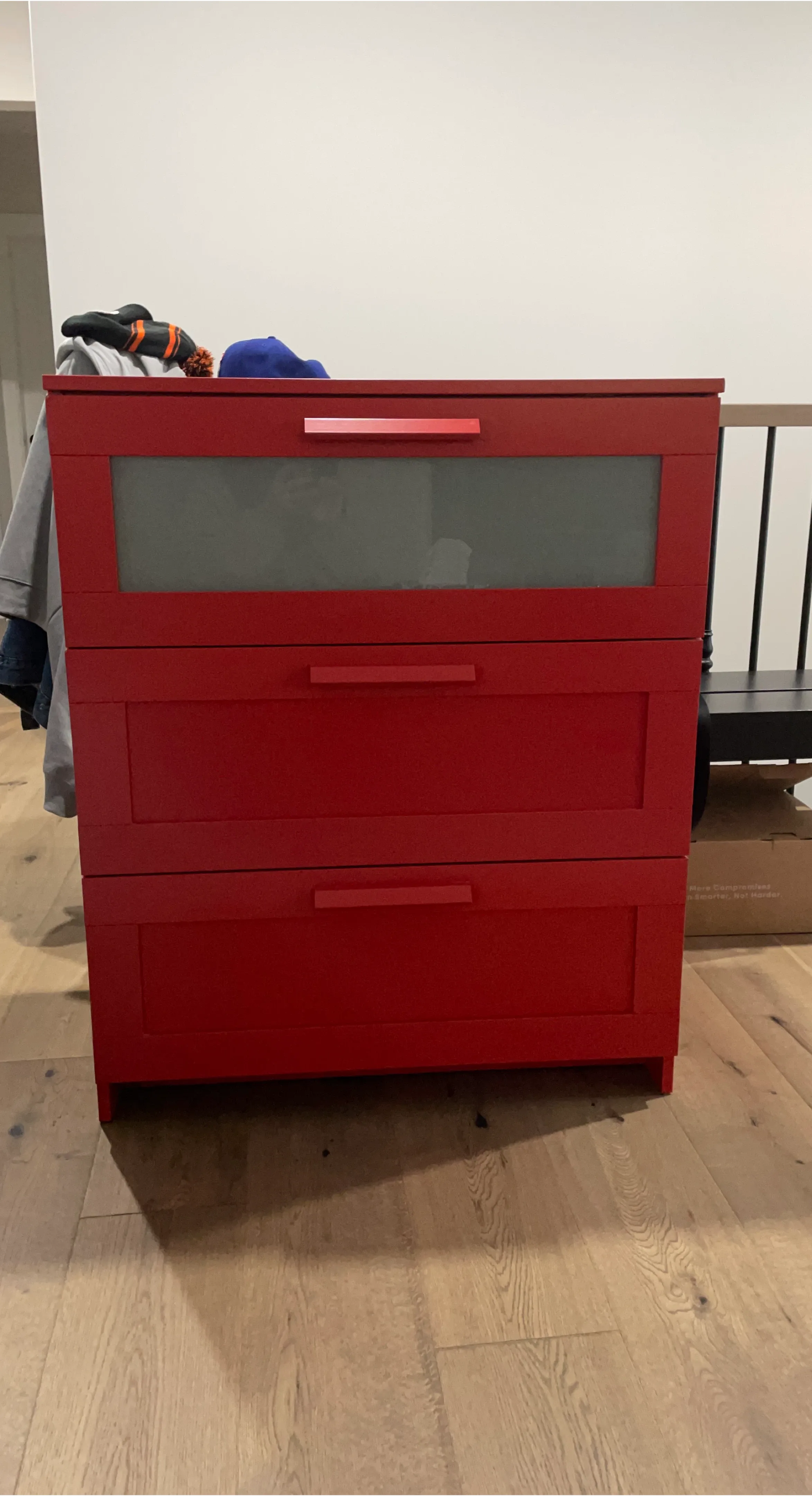 IKEA Red Hemnes 3-Drawer Dresser