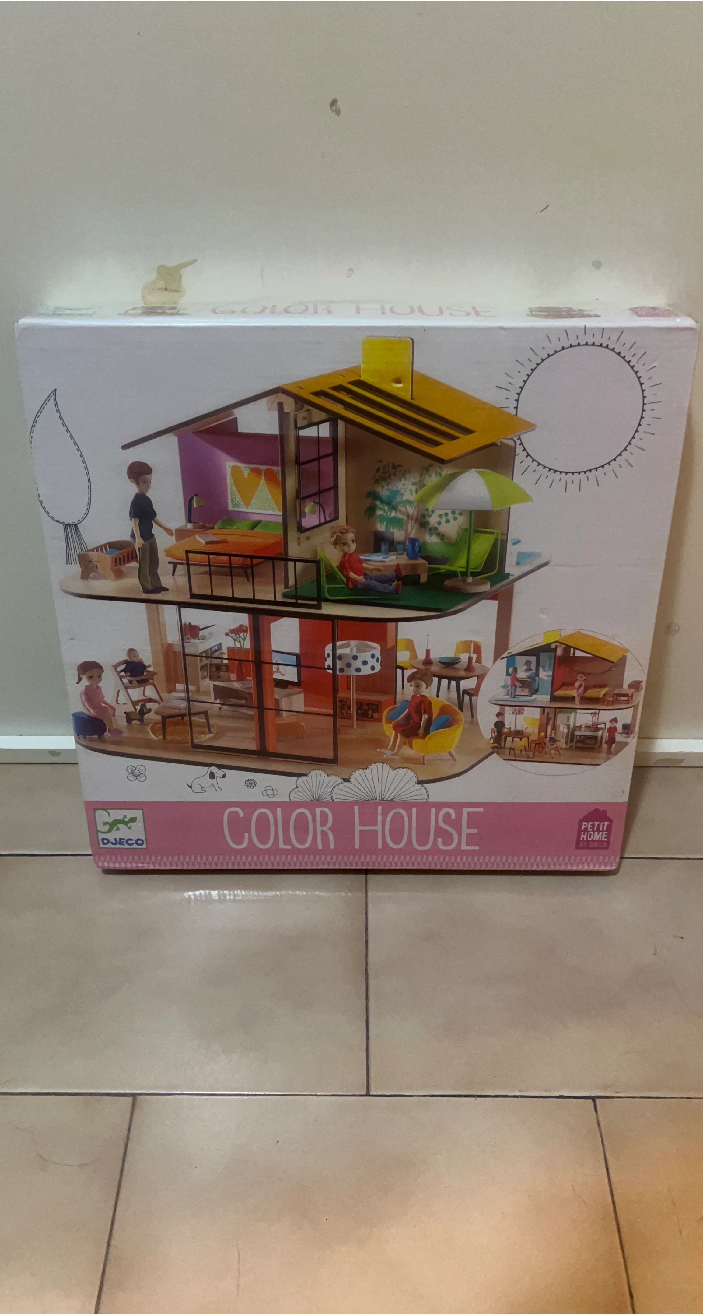 Djeco Color House Dollhouse - Petit Home