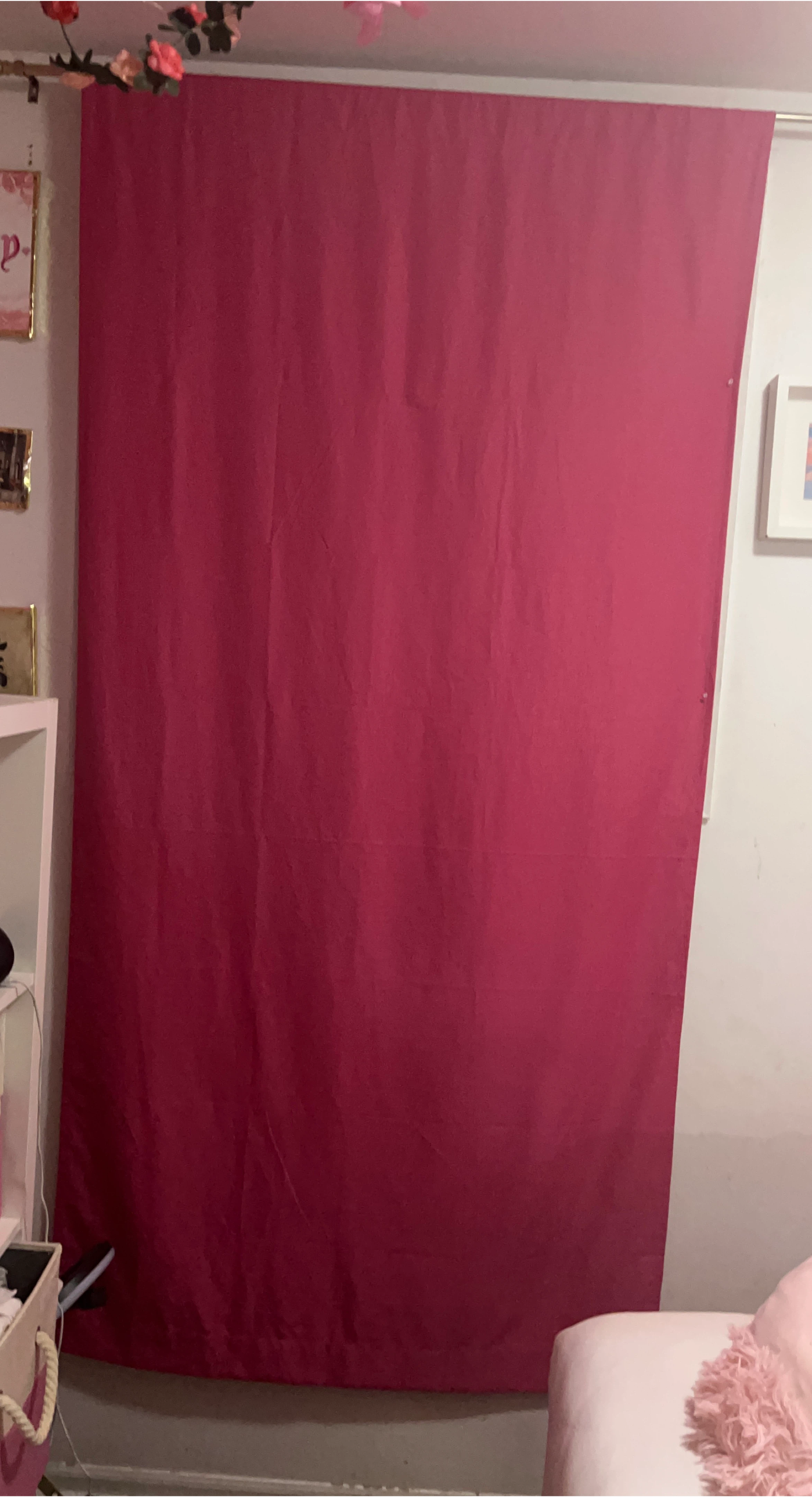 Pink curtain