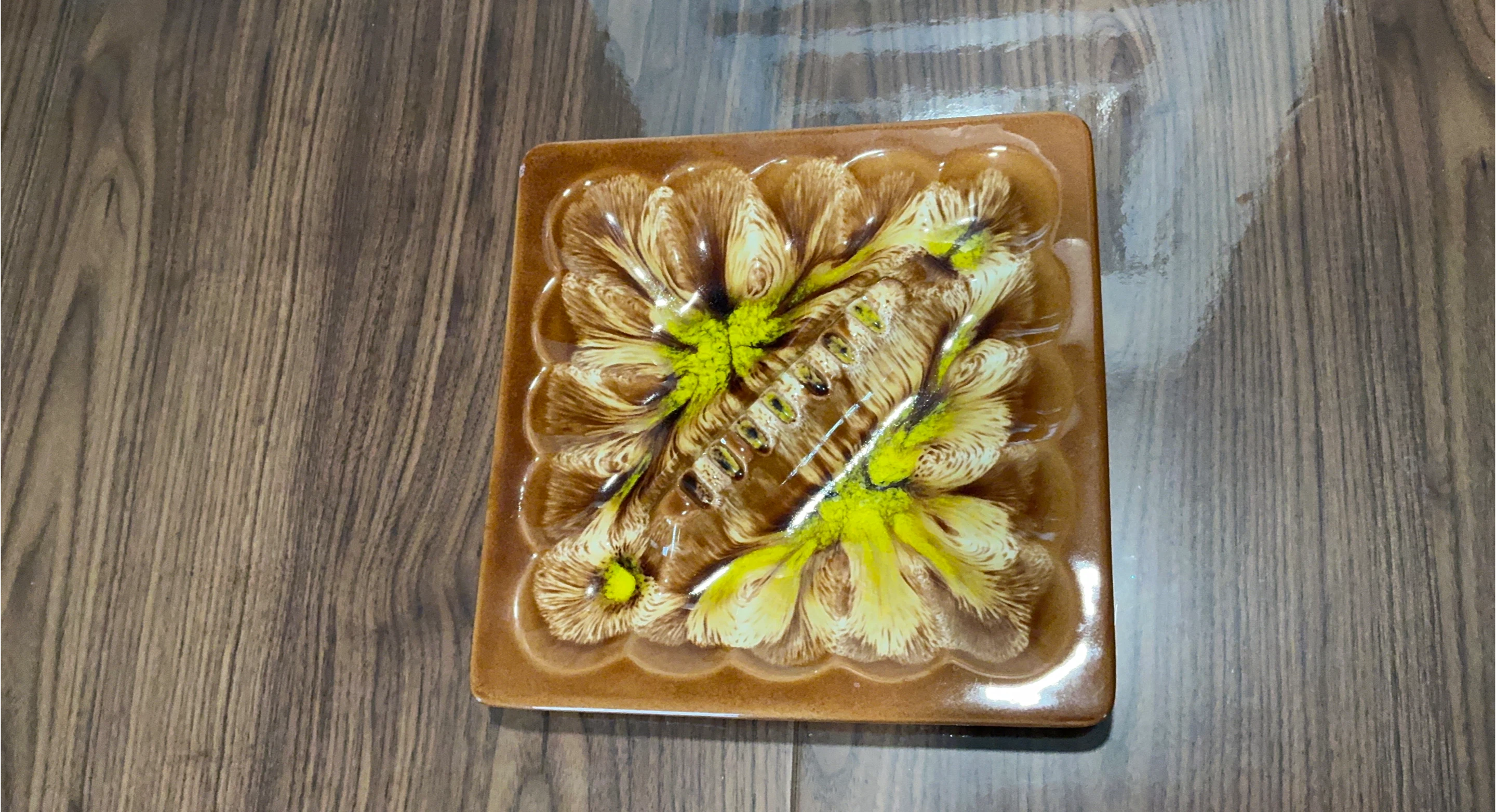 Blue Mountain petal glaze ashtray