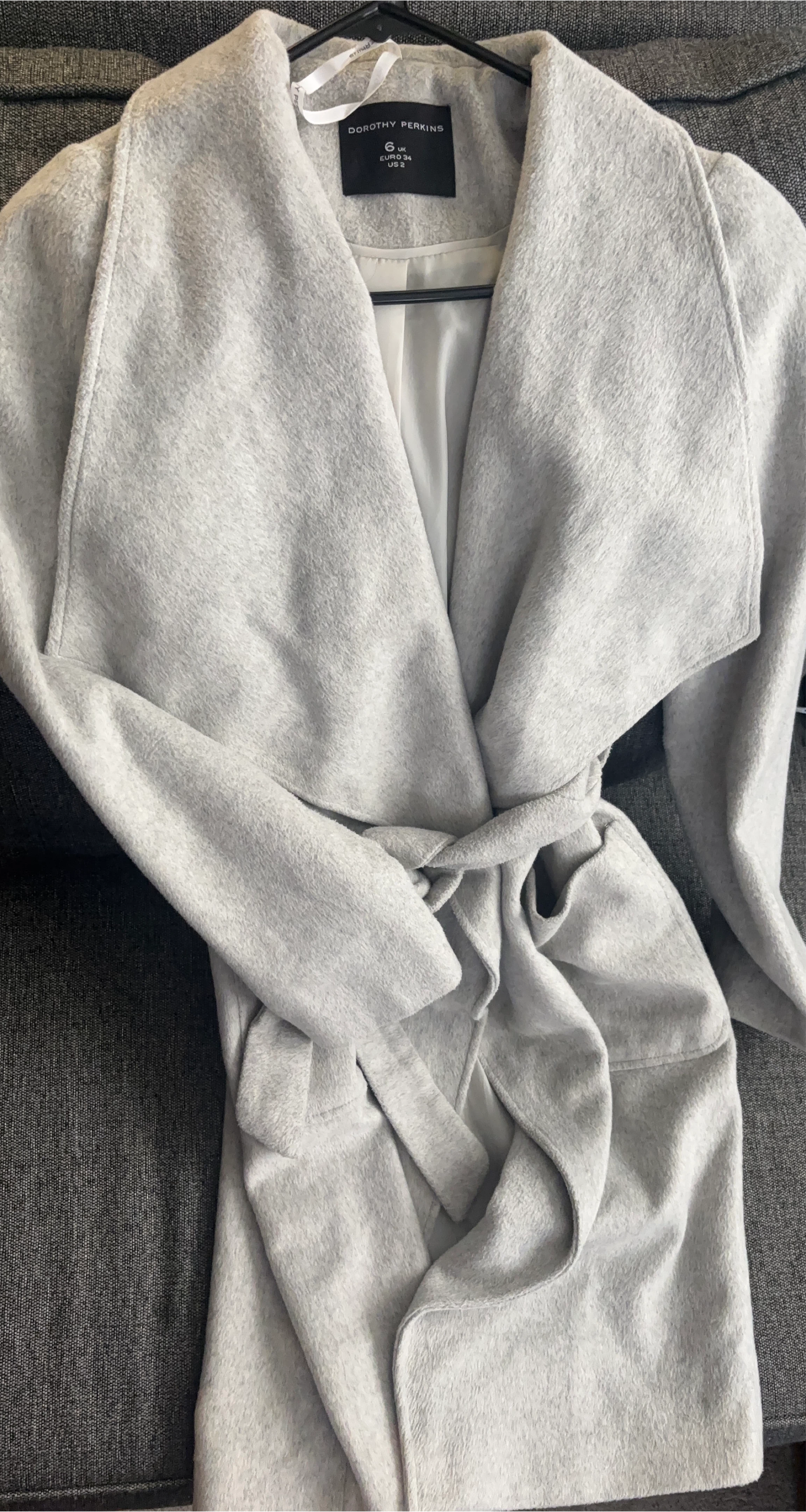 Dorothy Perkins Gray Coat - Size US 2 image indicator(3)