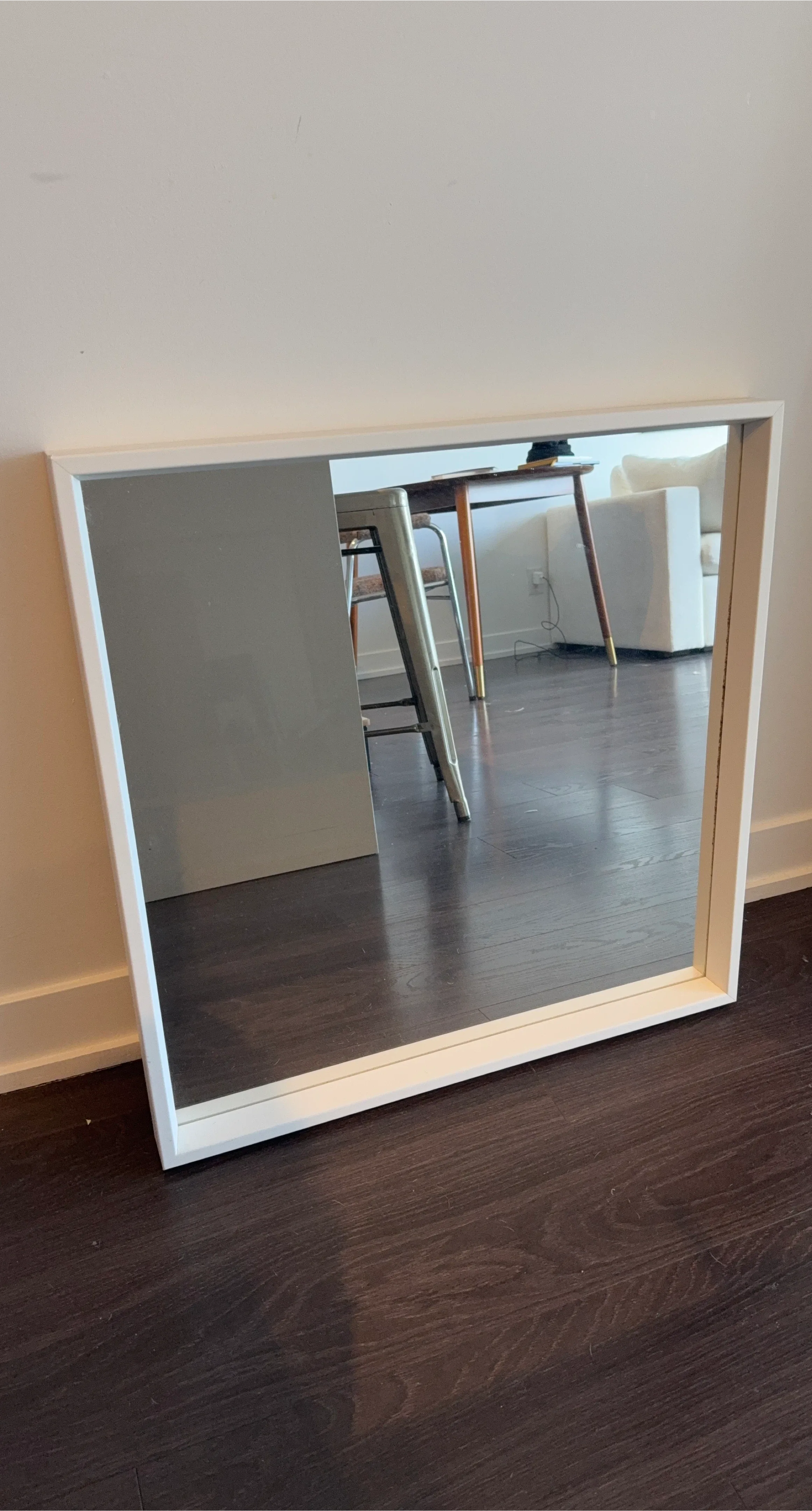 Ikea NISSEDAL White Mirror, 65x65cm