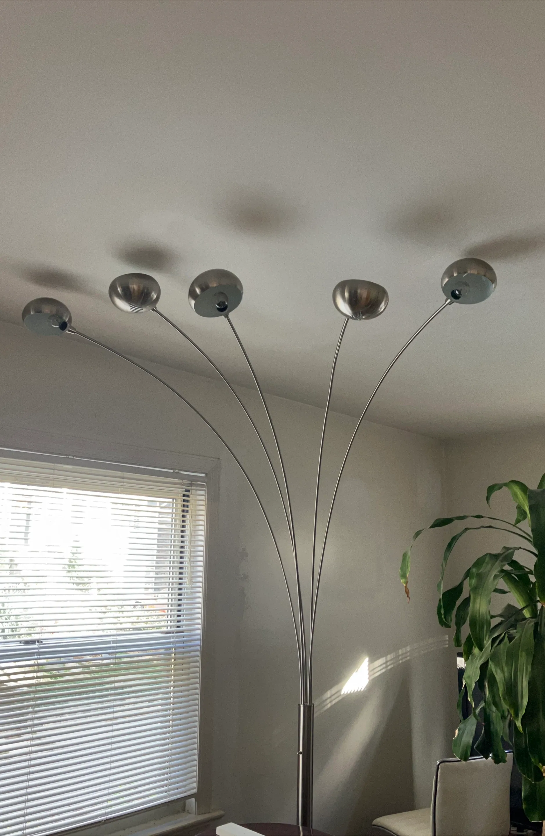 Silver 5-Light Arc Floor Lamp