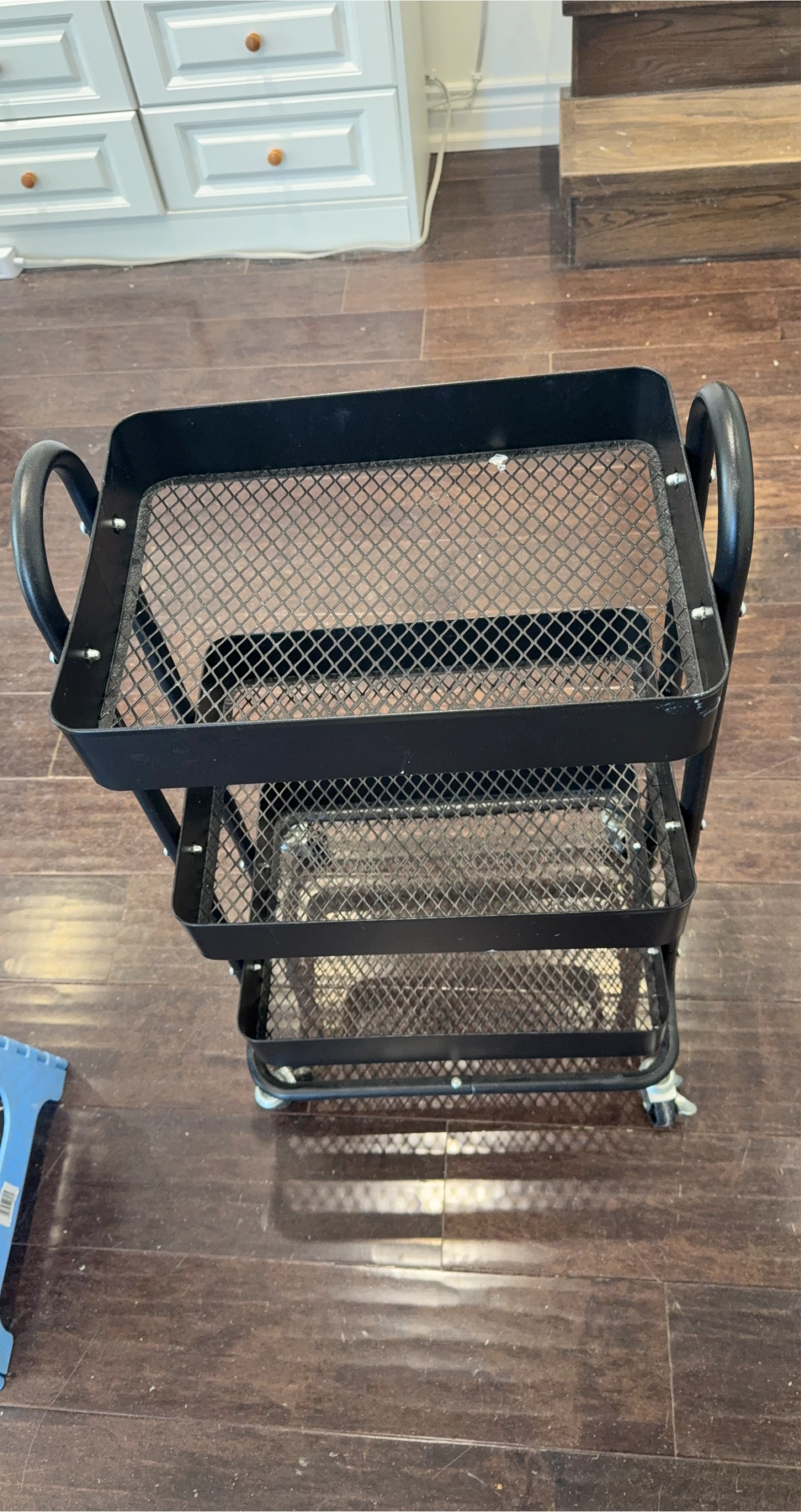 Black Metal Rolling Cart